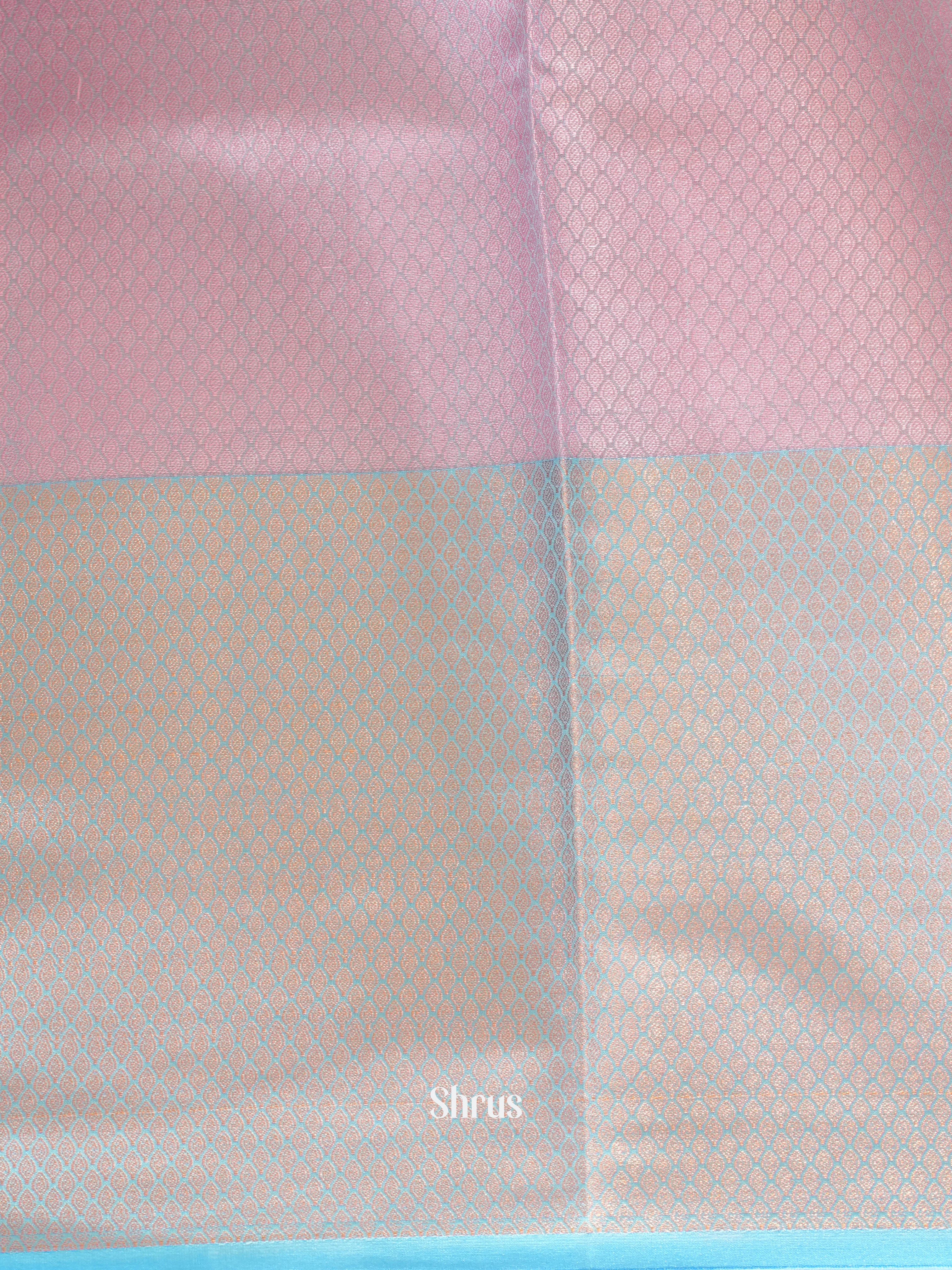 Pink & Blue - Tanchoi Saree