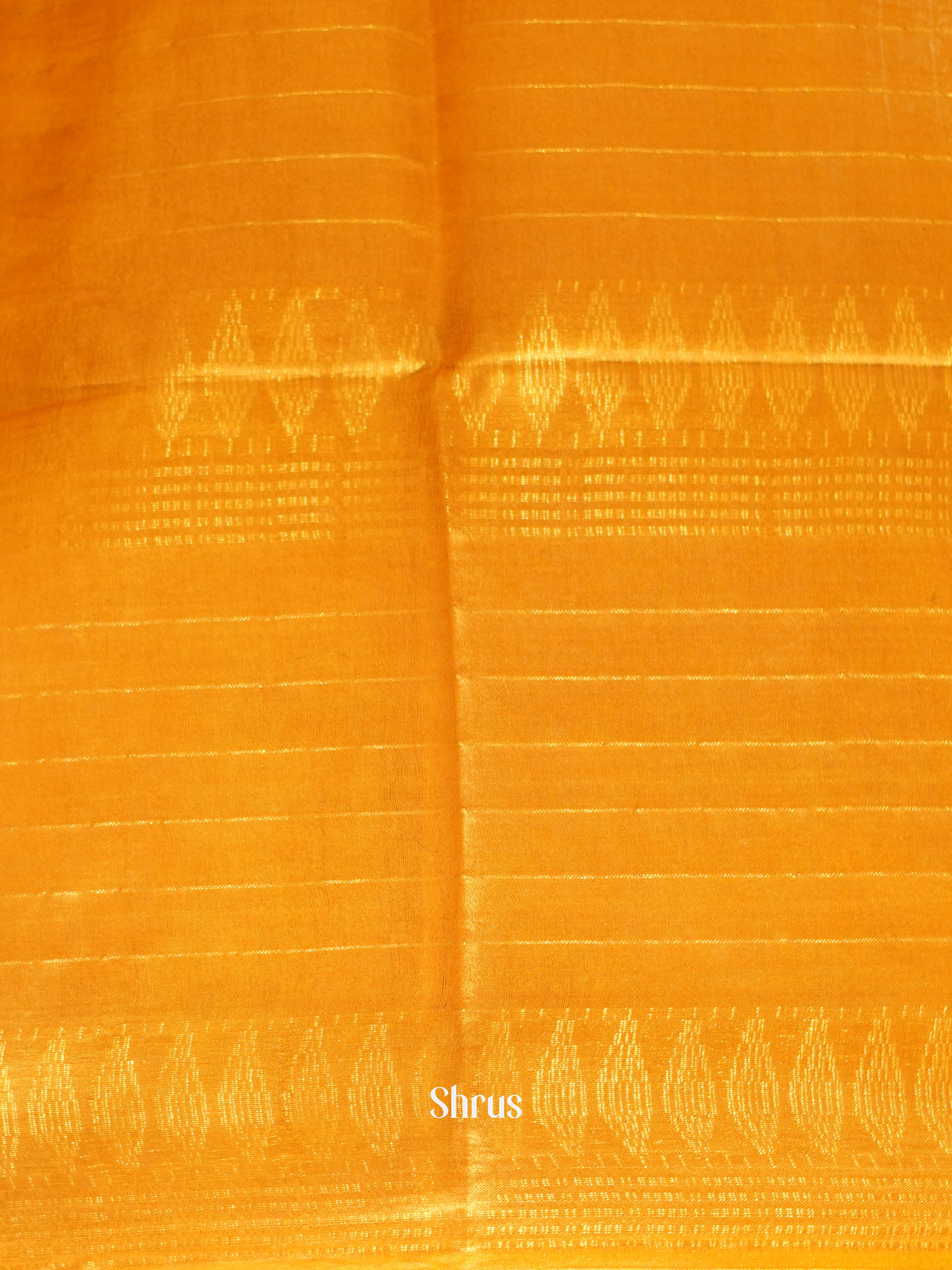 Brown & Yellow - Shibori Saree