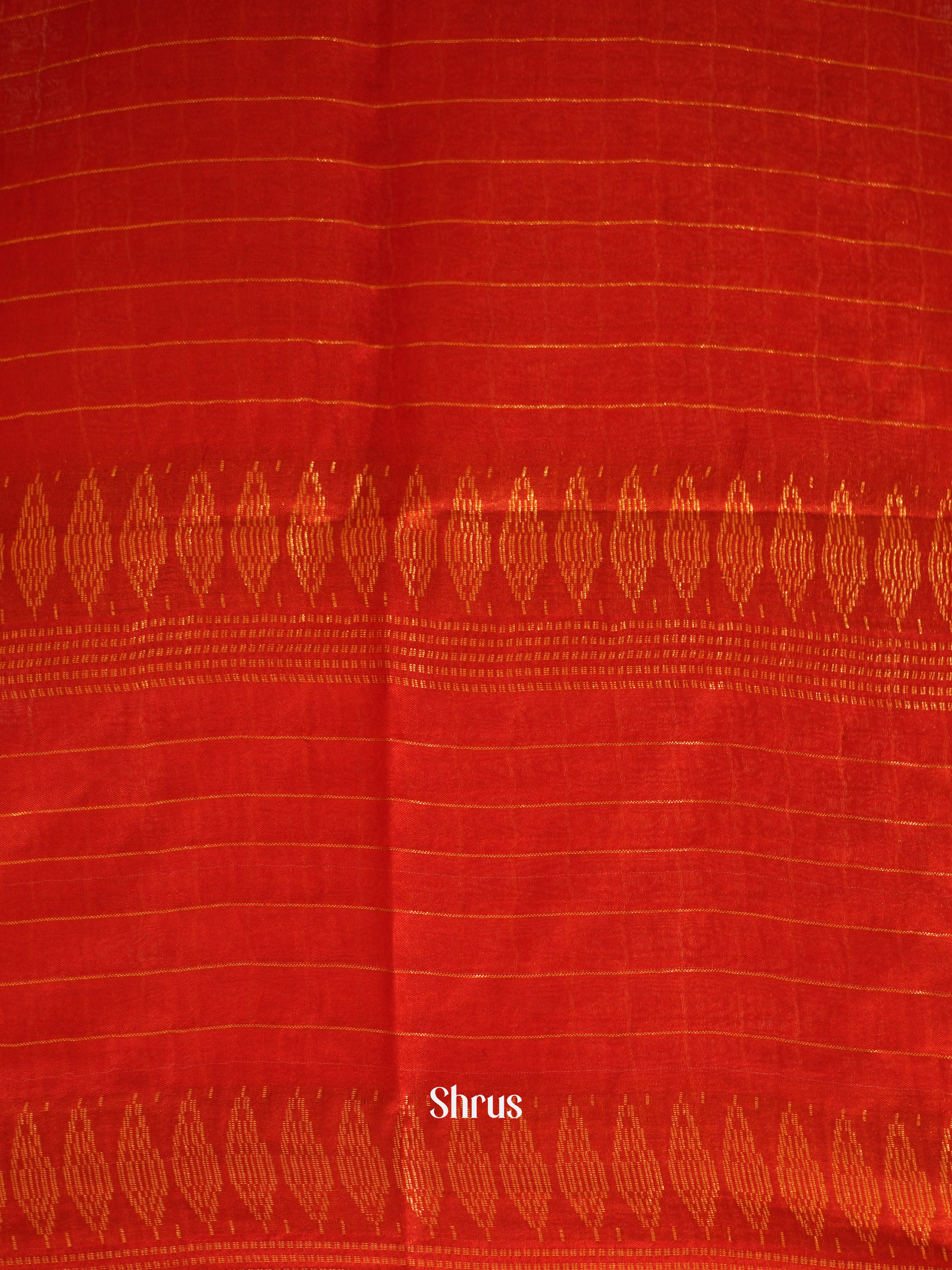 Brown & Red - Shibori Saree