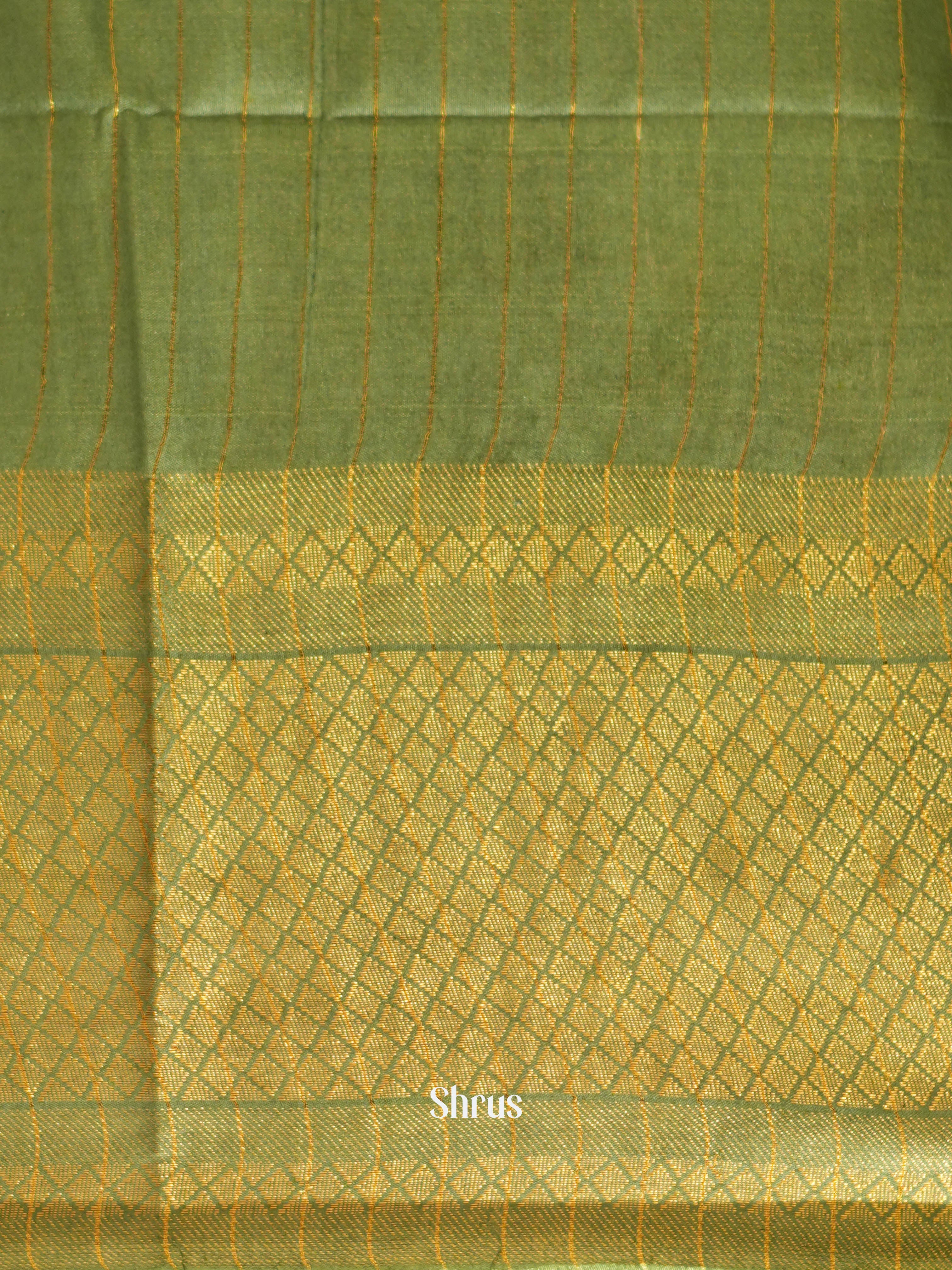 Green & Grey Green - Shibori Saree