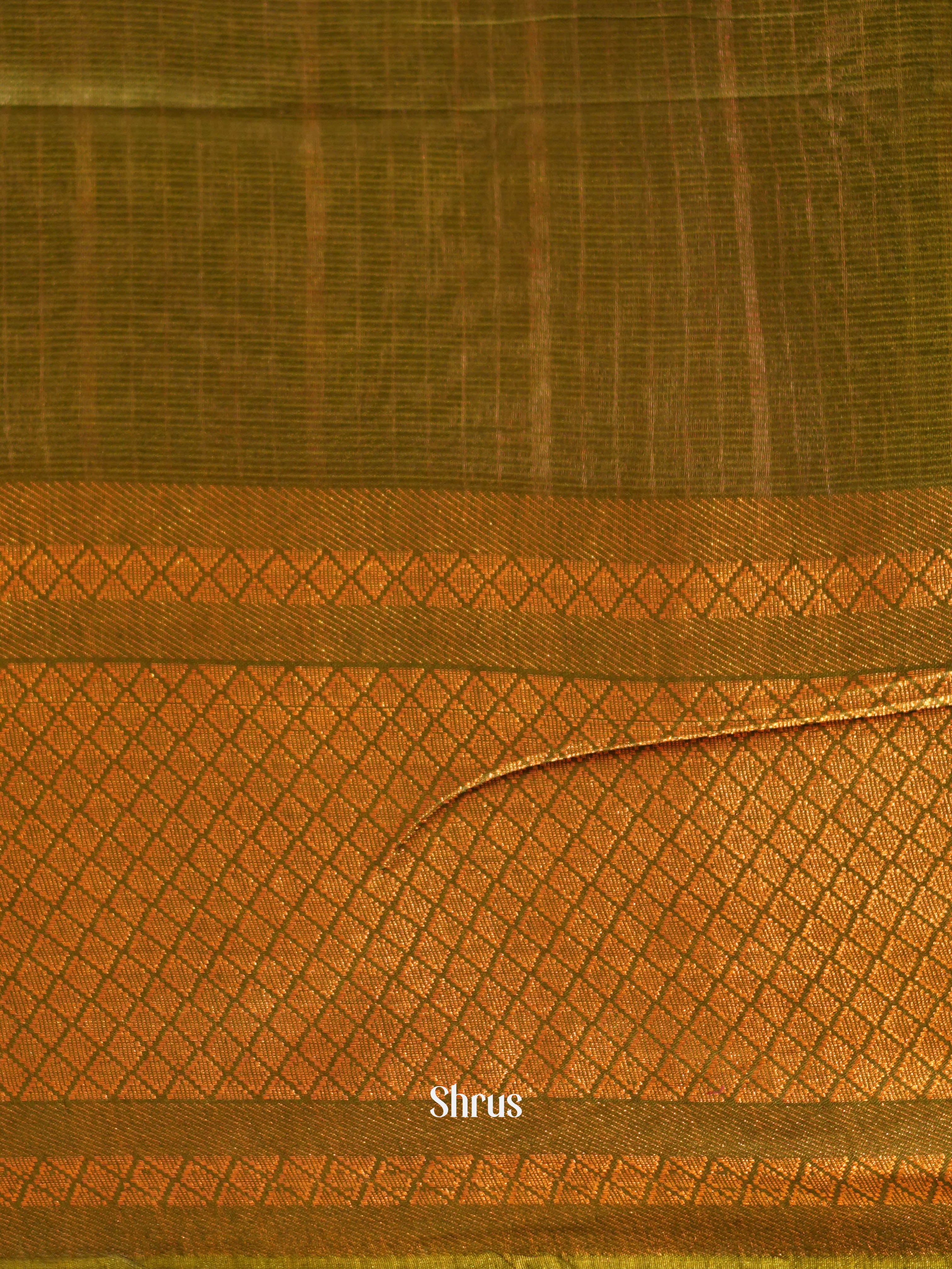 Cream & Green- Shibori Saree