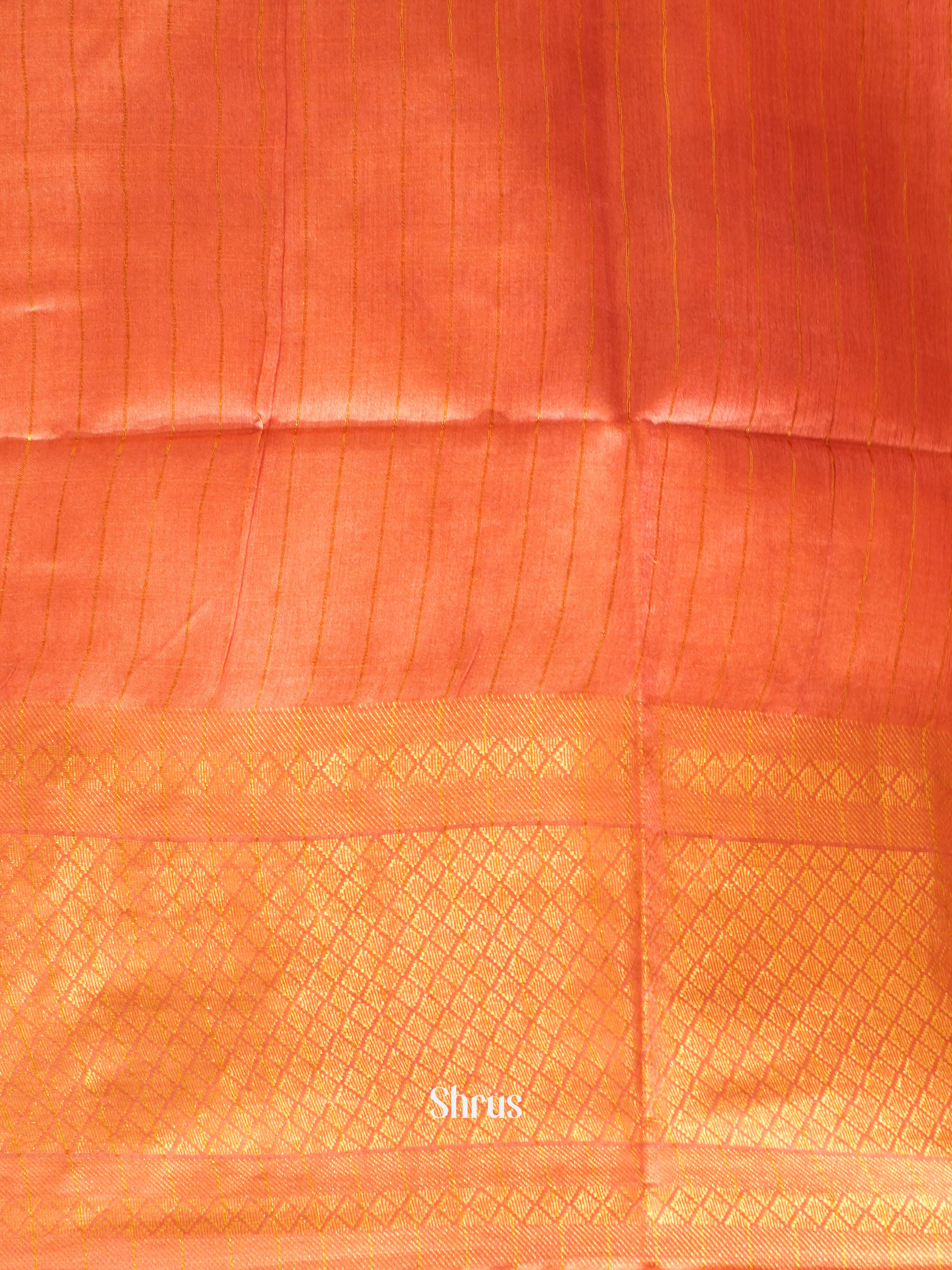 Brown & Orangish Pink - Shibori Saree