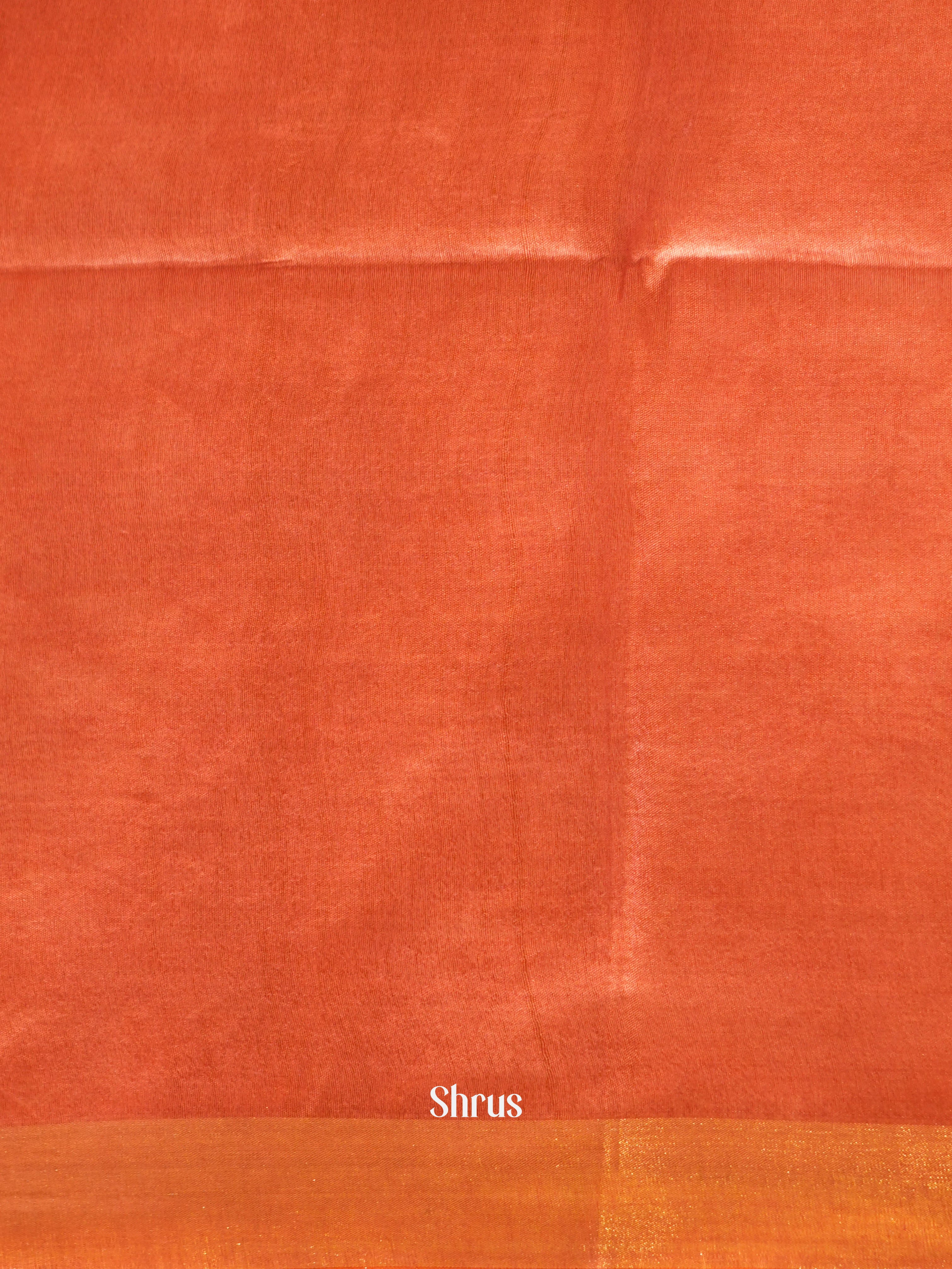 Brown & Orange - Shibori Saree