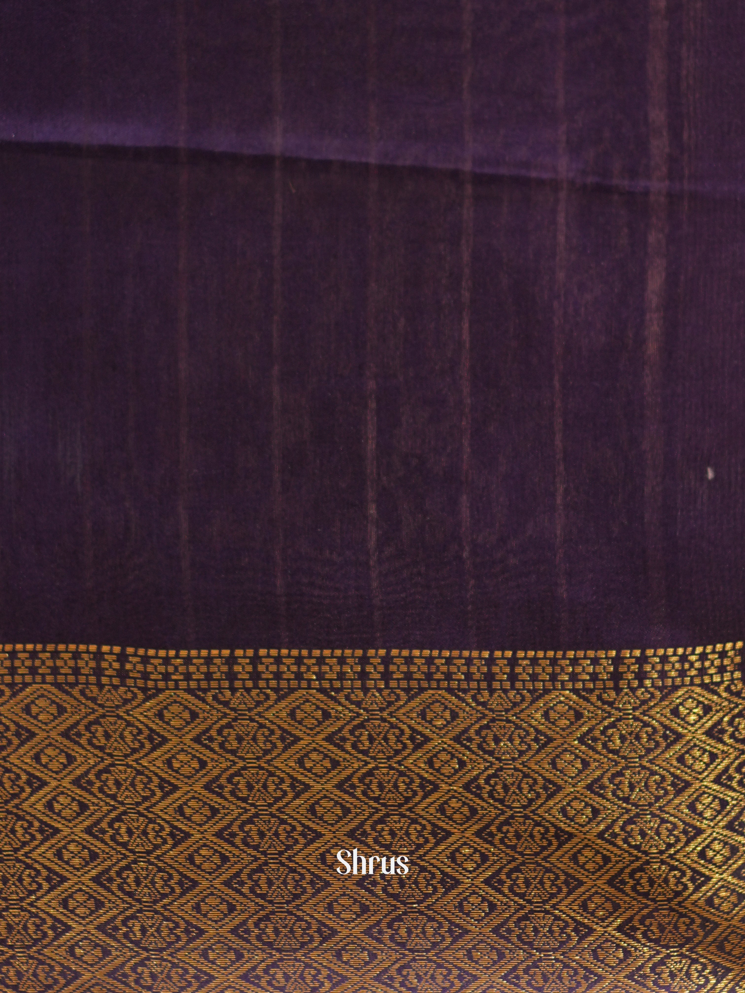 Cream & Violet - Shibori Saree