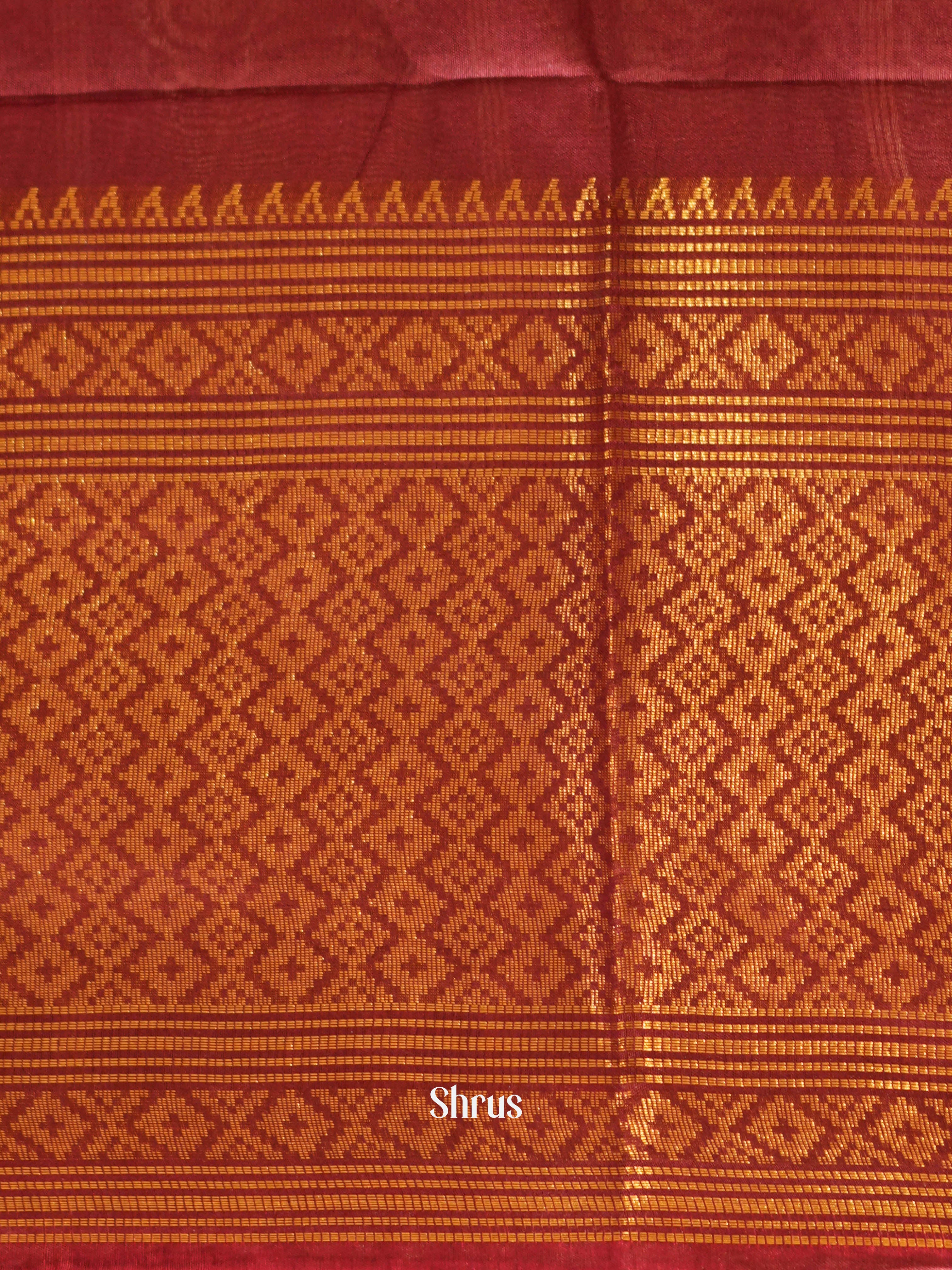 Dark Brown & Brown - Shibori Saree