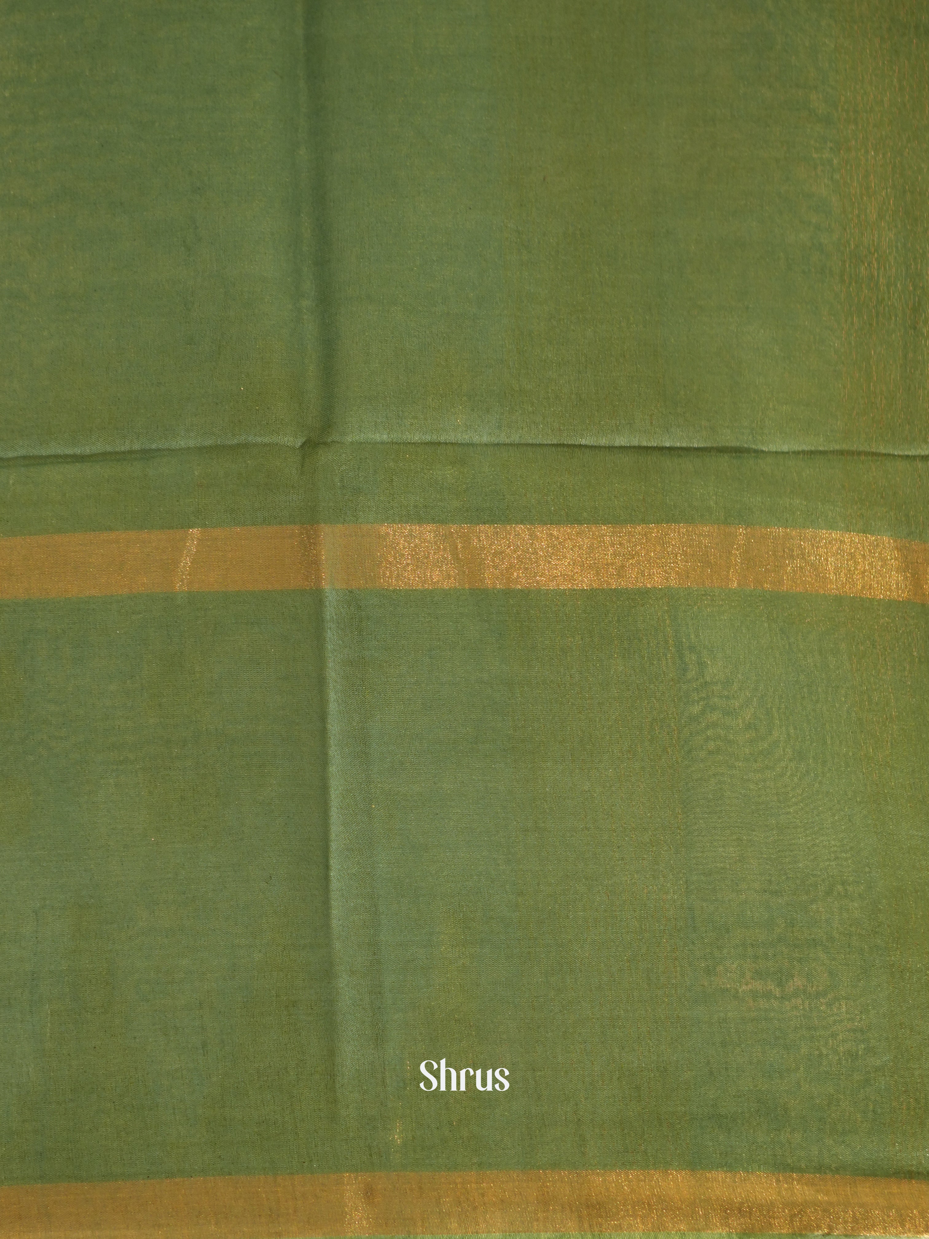 Dark Green & Greenish Grey - Shibori Saree