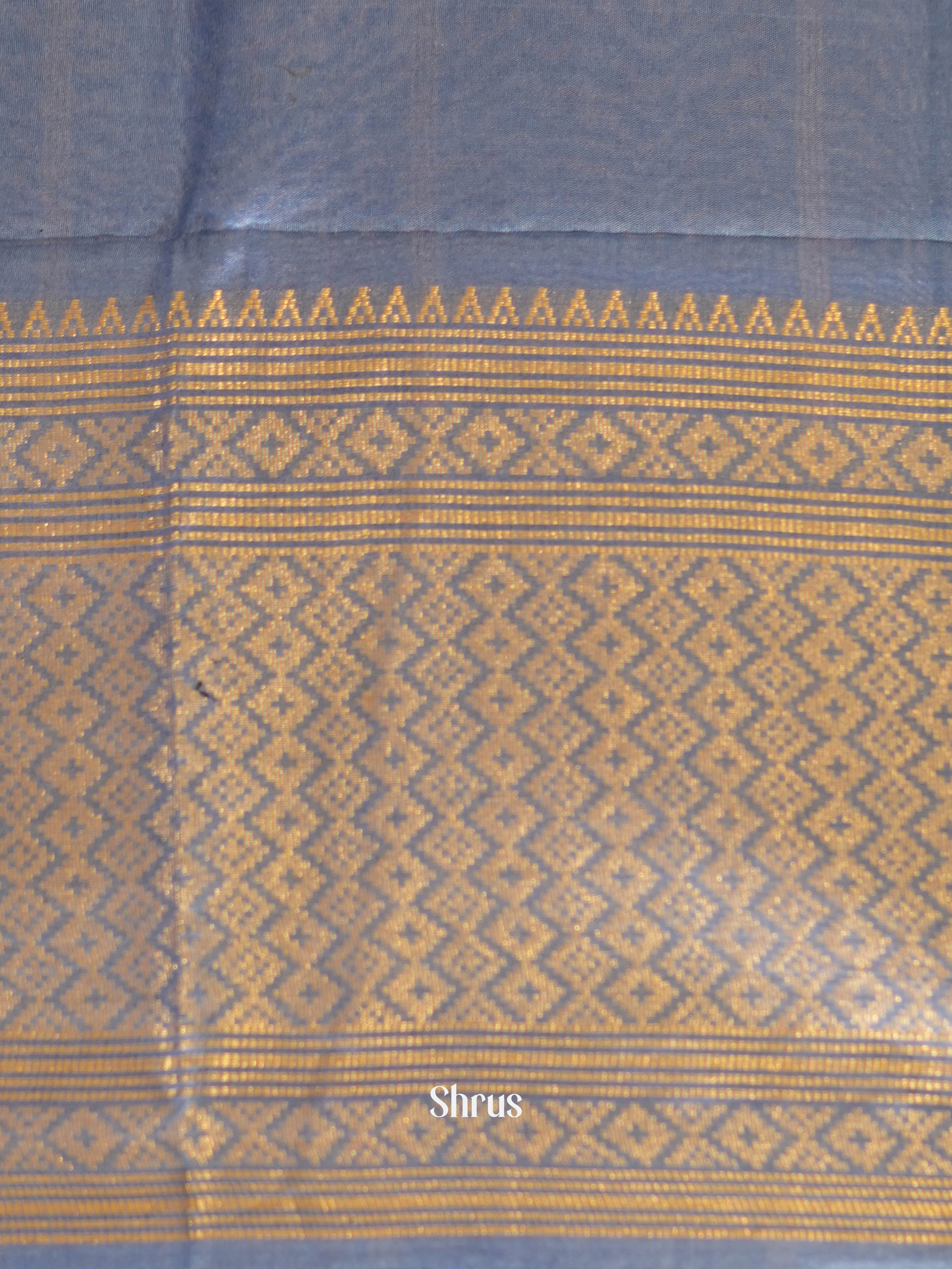 Navy Blue & Blue - Shibori Saree