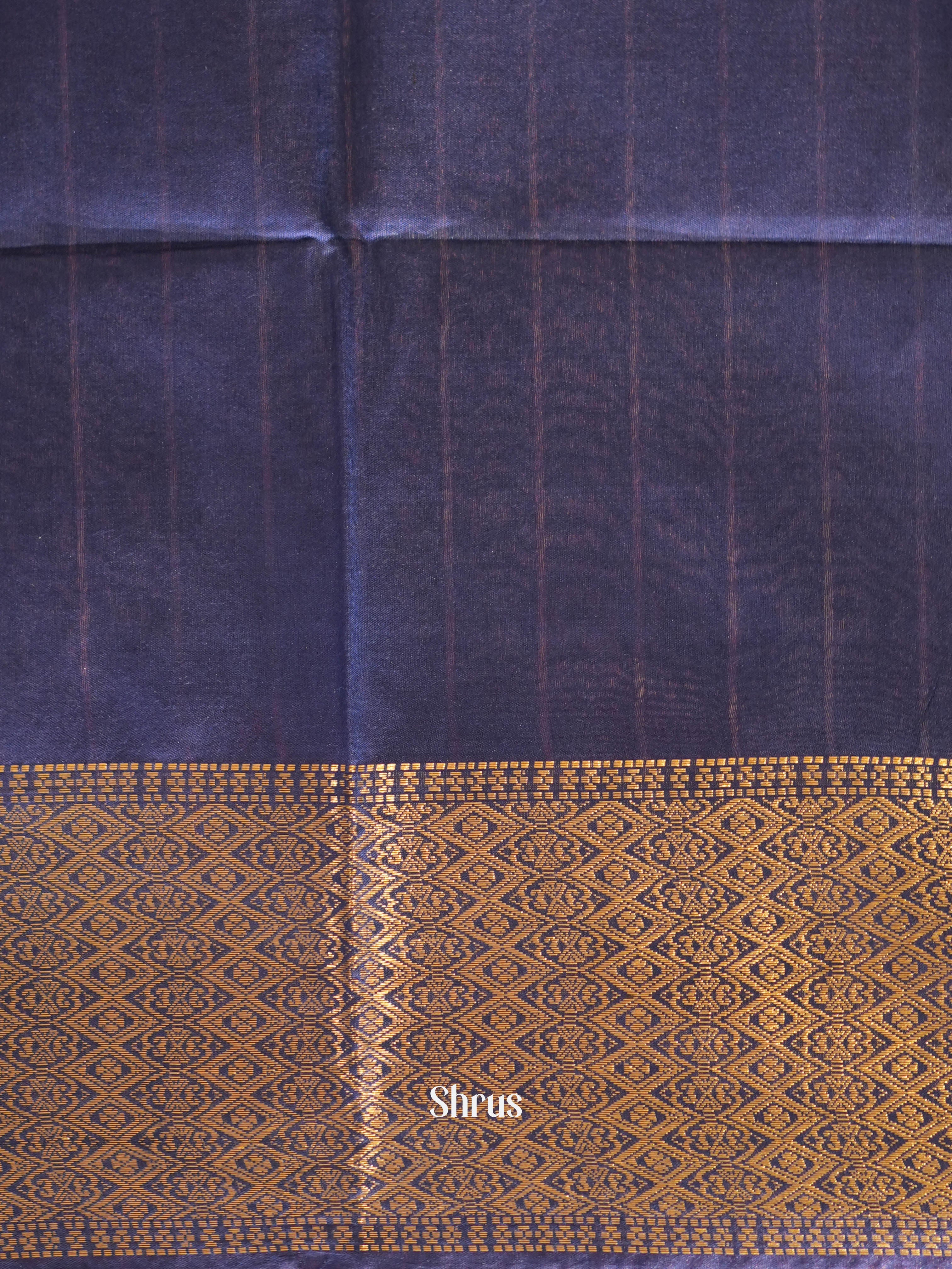 Cream & Blue - Shibori Saree