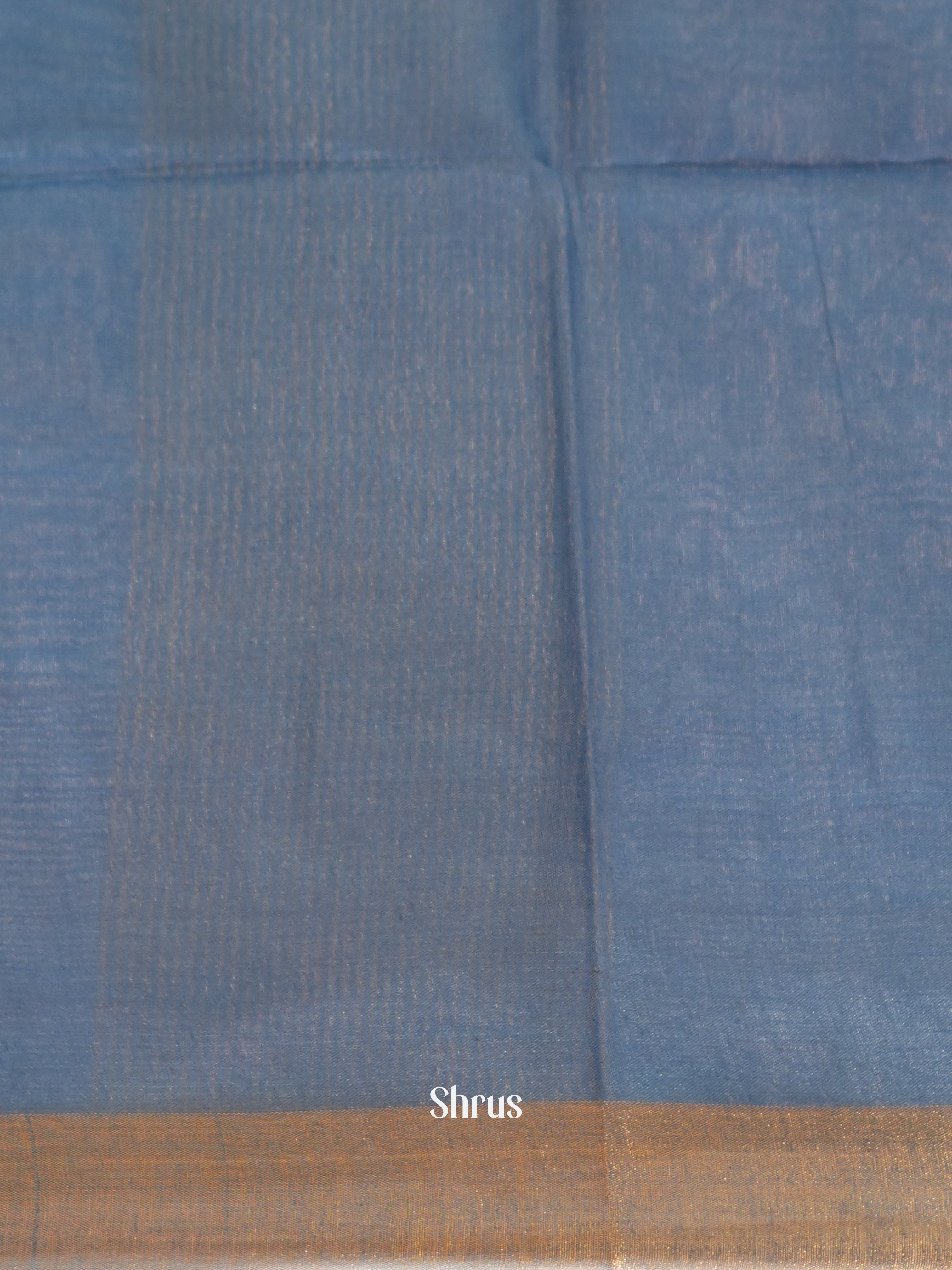 Navy Blue & Blue - Shibori Saree