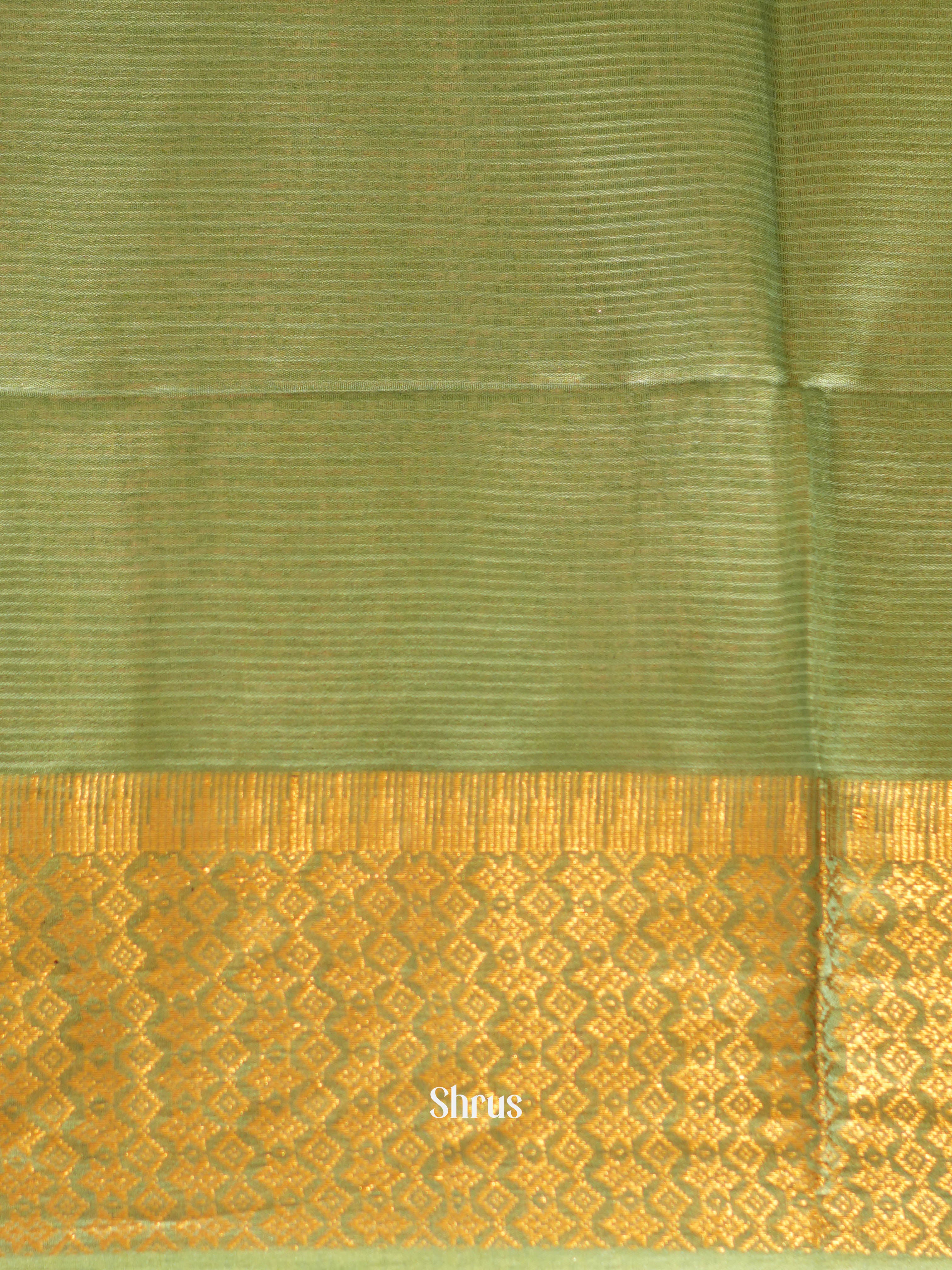 Mehandi Green & Greenish Grey - Shibori Saree