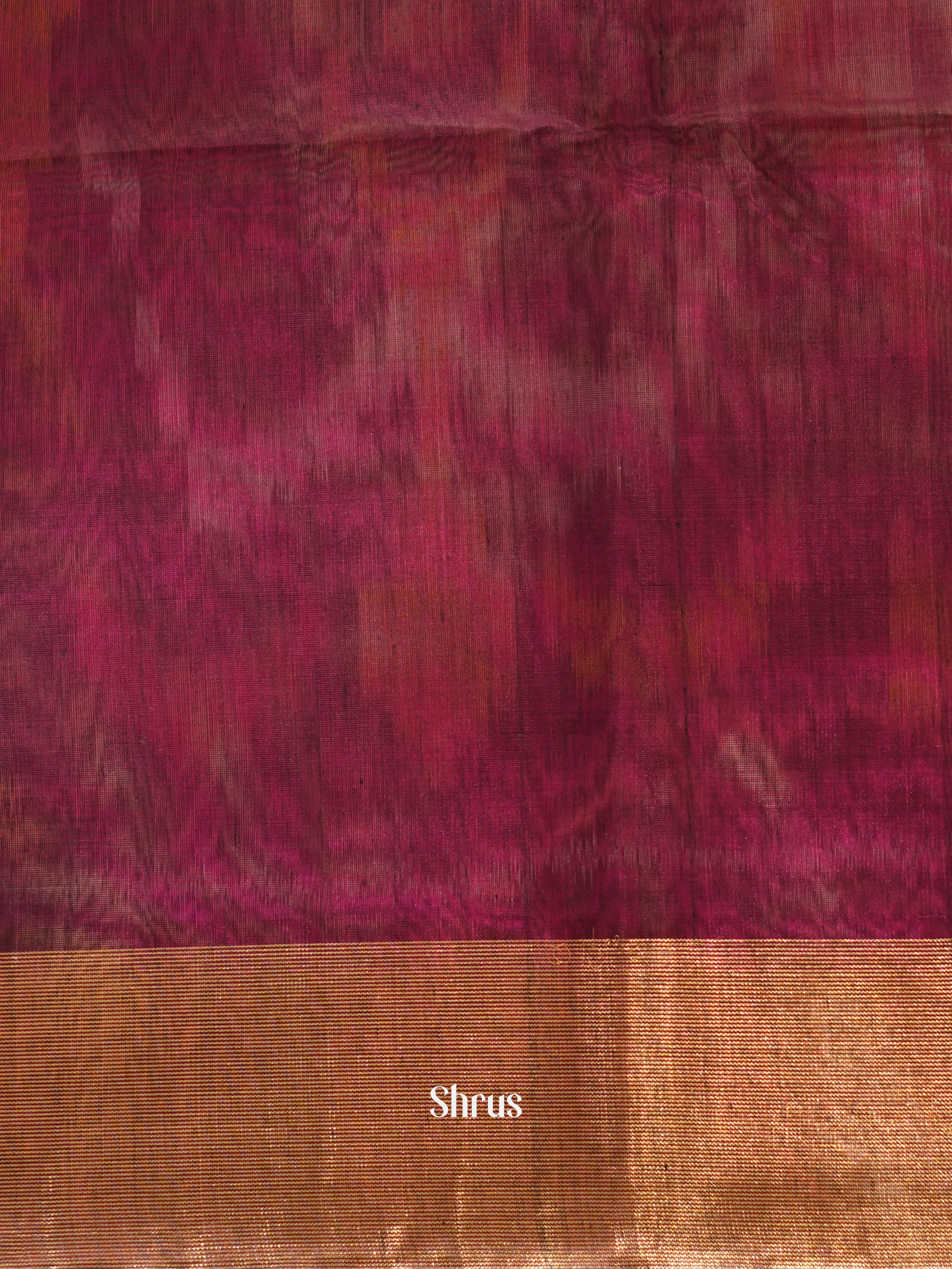 Green &  Maroon - Pochampally sico saree