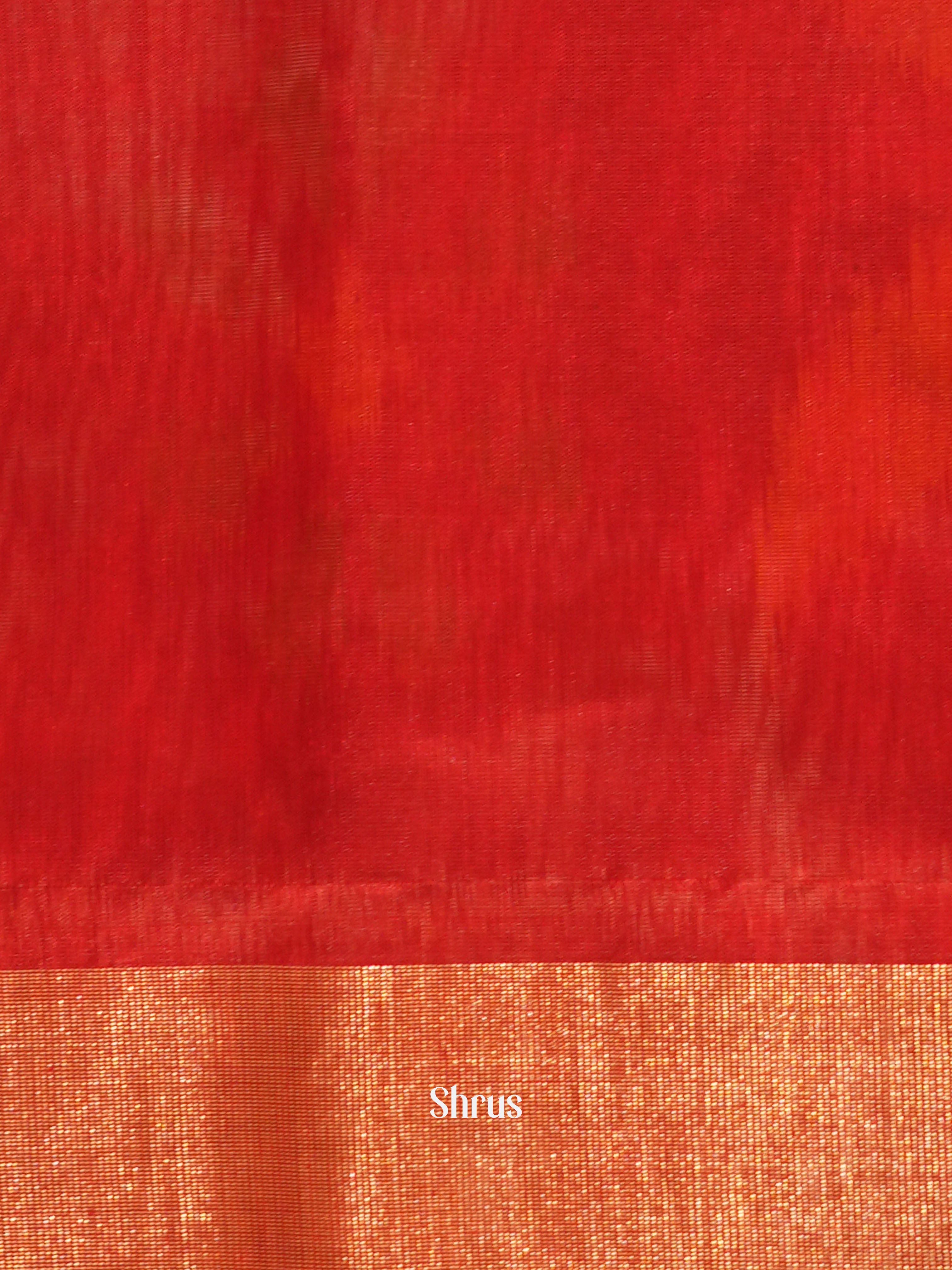 violet & Red - Pochampally sico saree