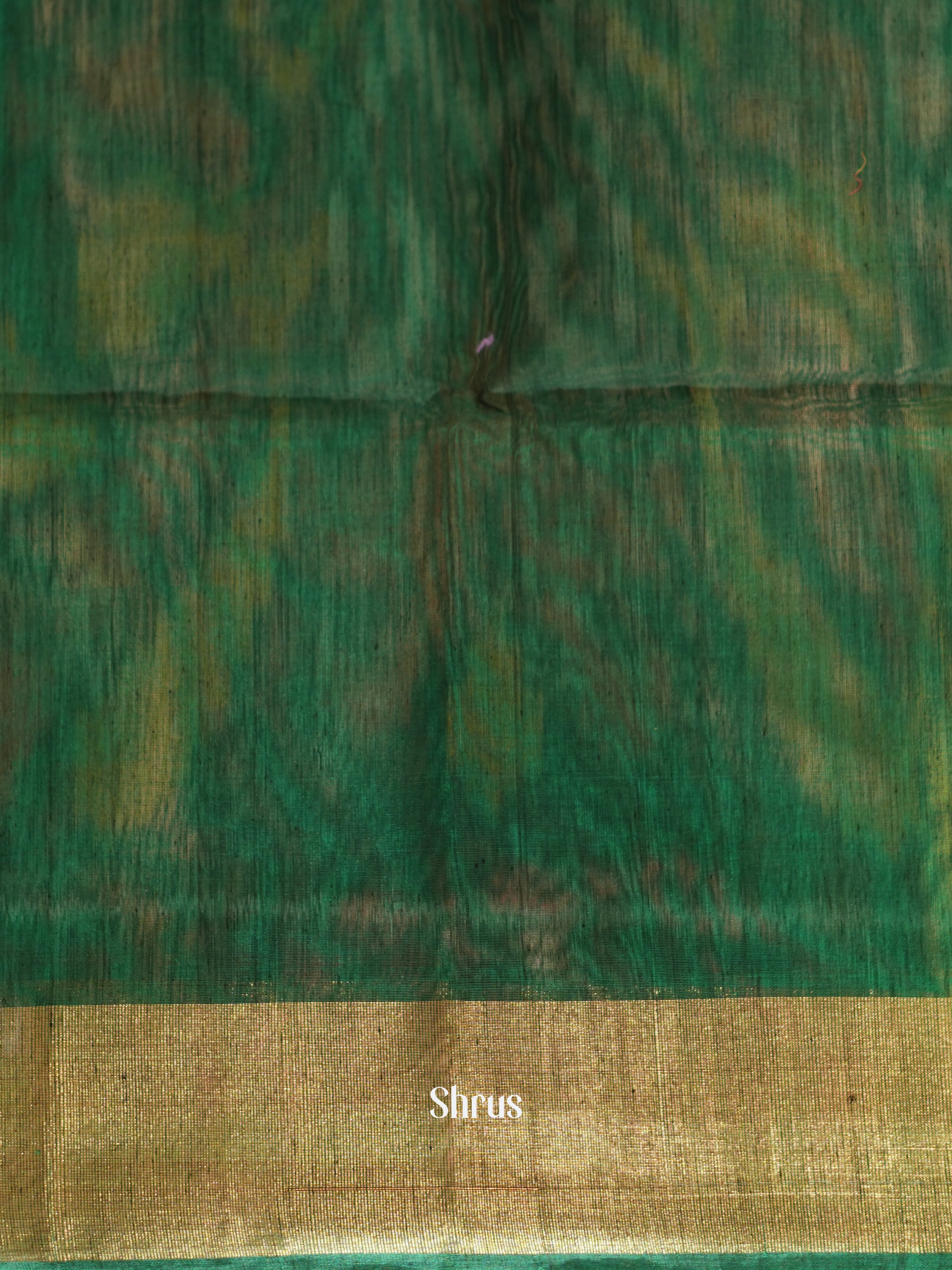 Brown & Green - Pochampally sico saree