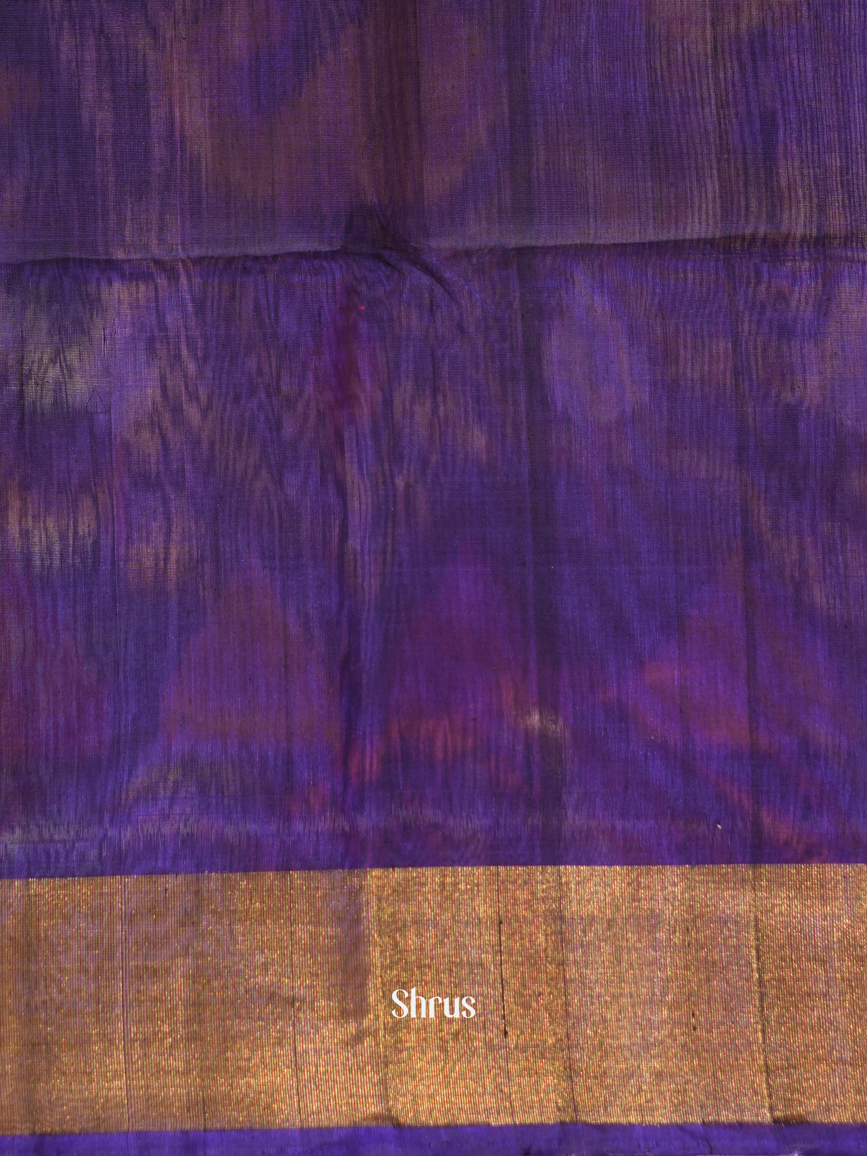 Red & Violet  - Pochampally sico saree