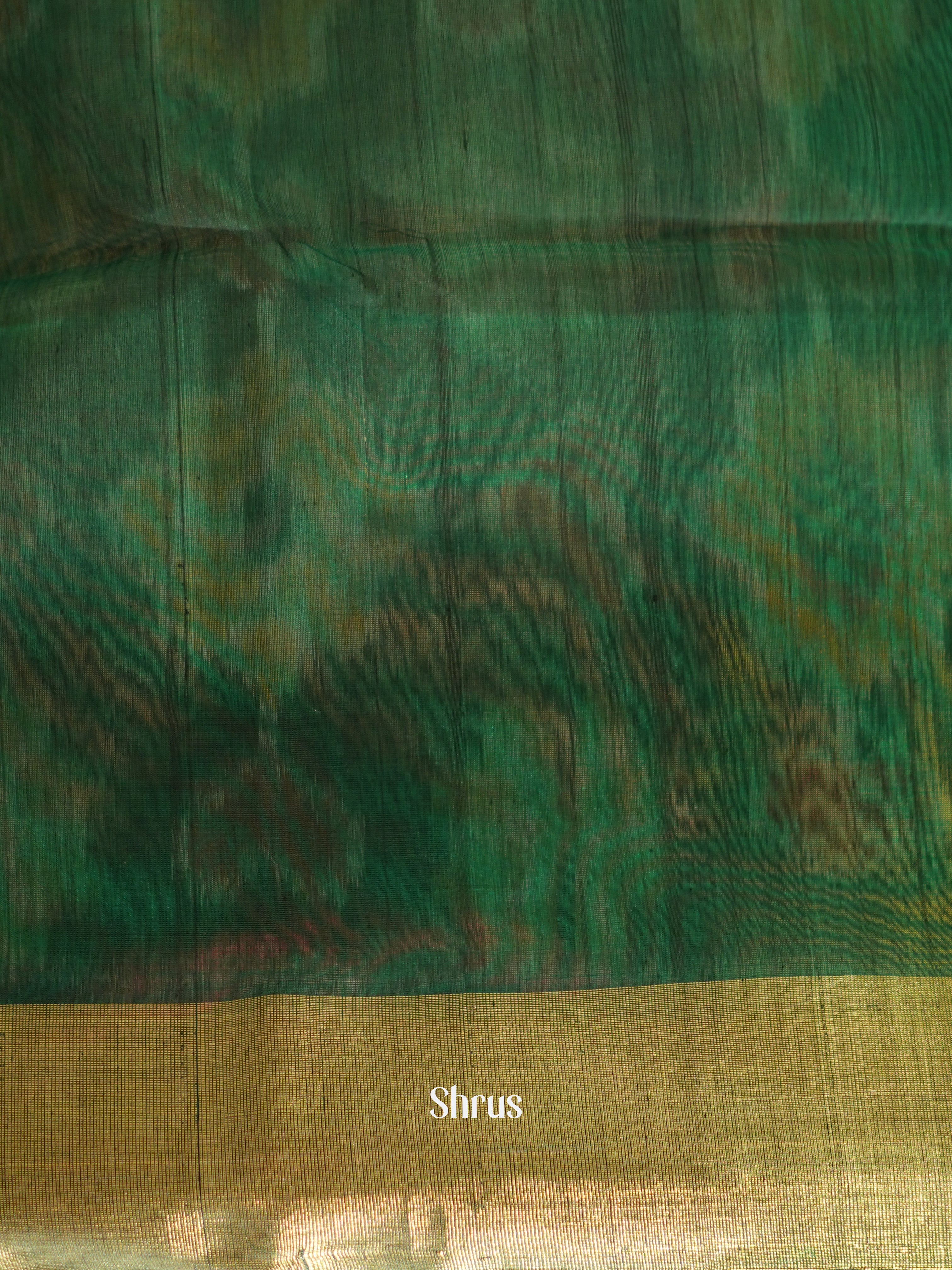 Brown & Green - Pochampally sico saree