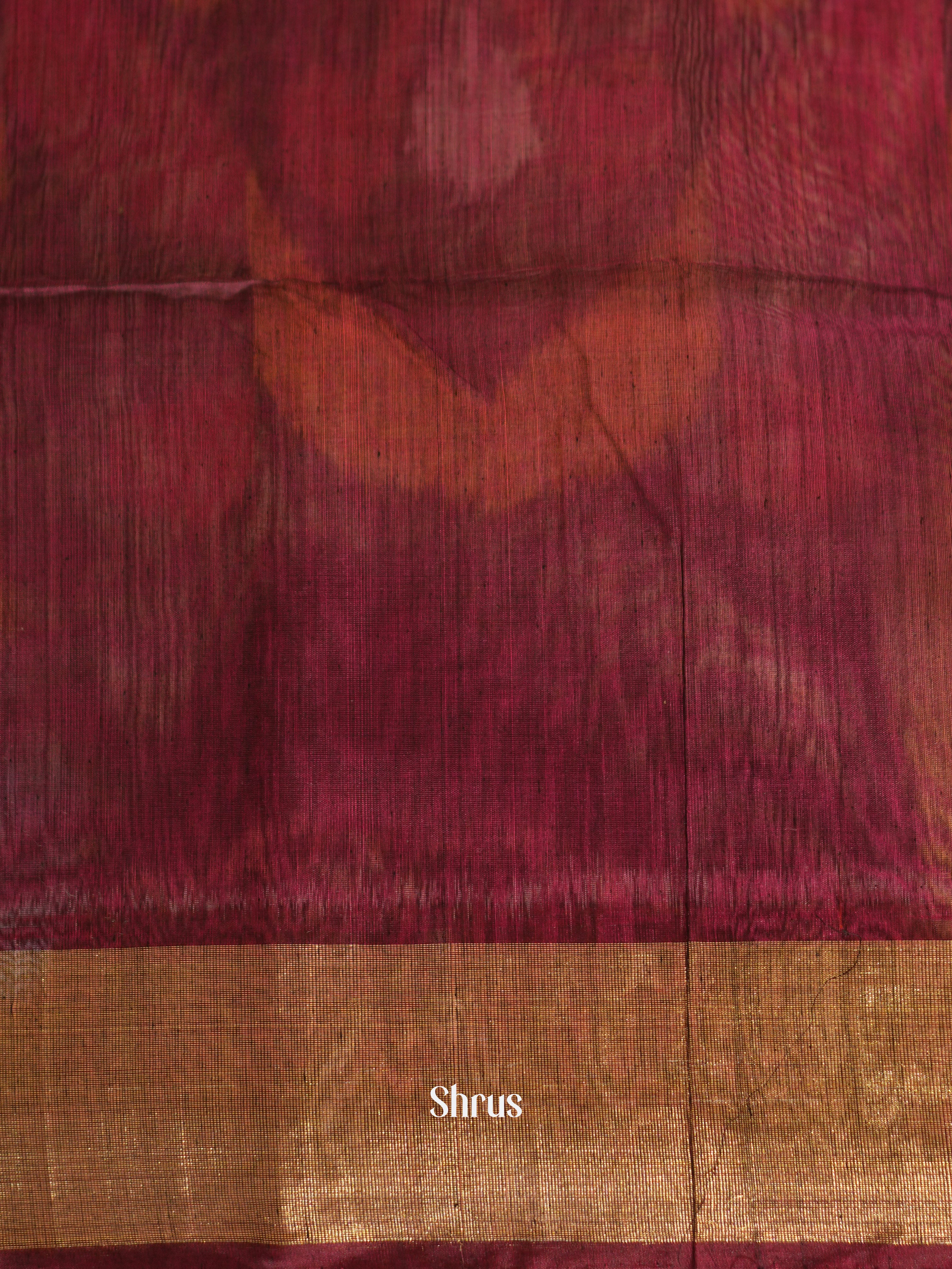 Green & Maroon - Pochampally sico saree