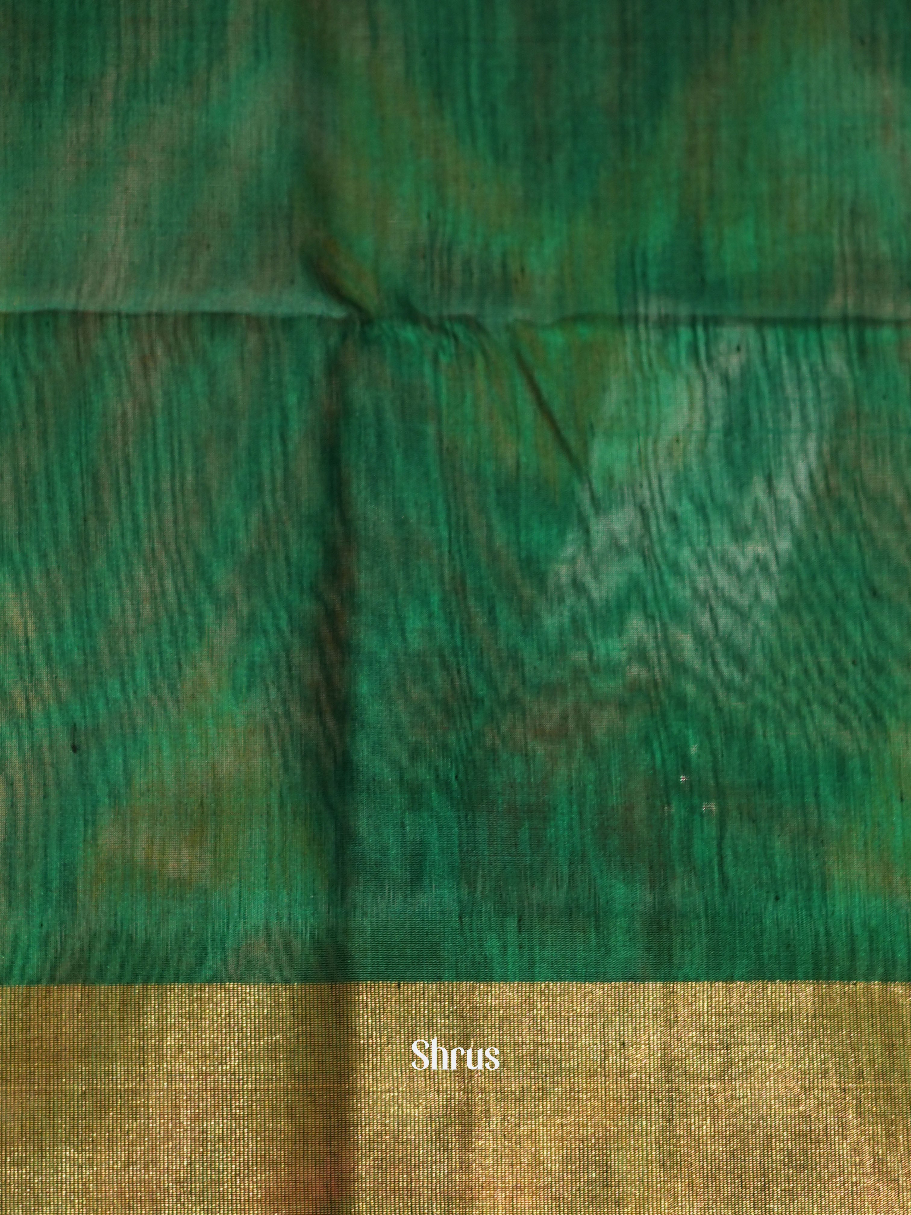 Brown & Green - Pochampally sico saree