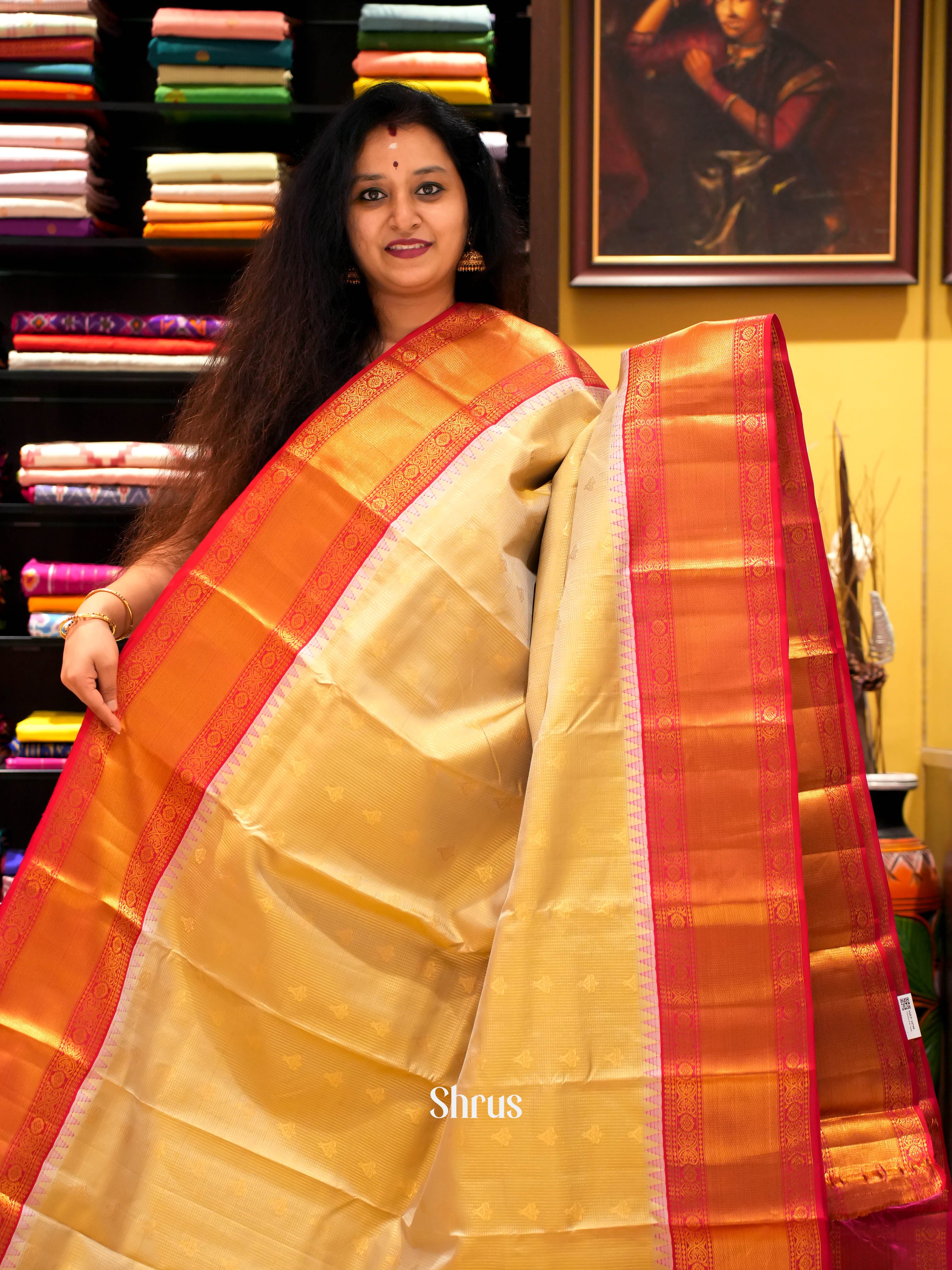 Gold & Maroon - Kanchipuram silk Saree