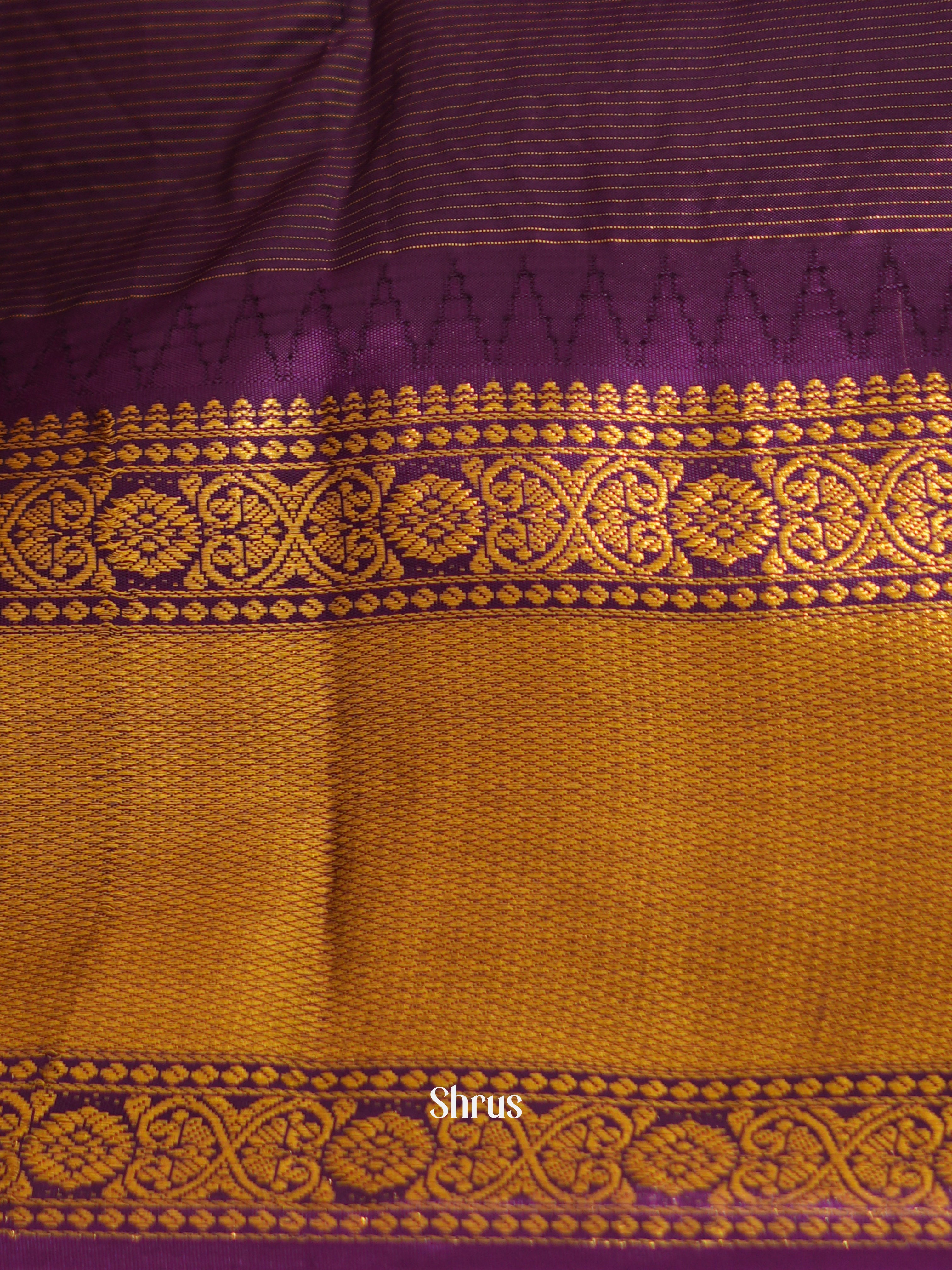 Dusty Pink & Violet - Kanchipuram Silk Saree