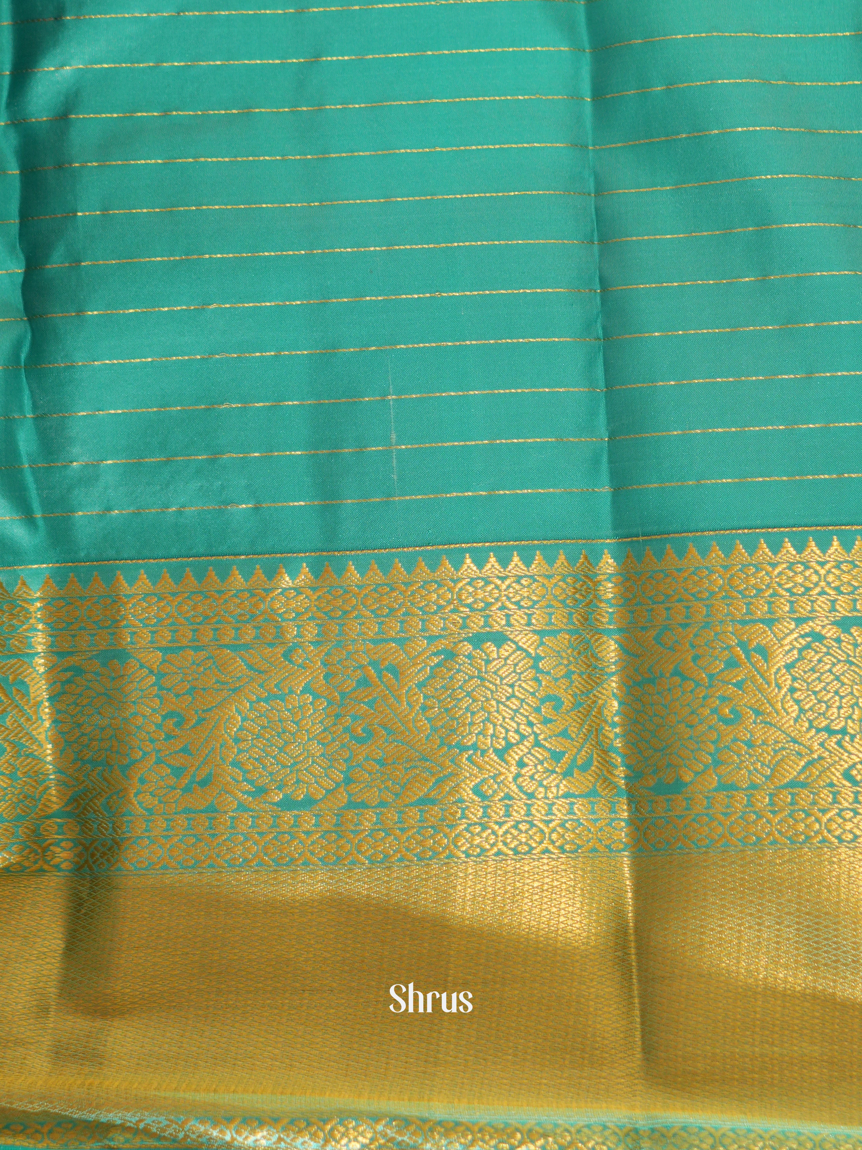 Purple &  Teal - Kanchipuram Silk Saree