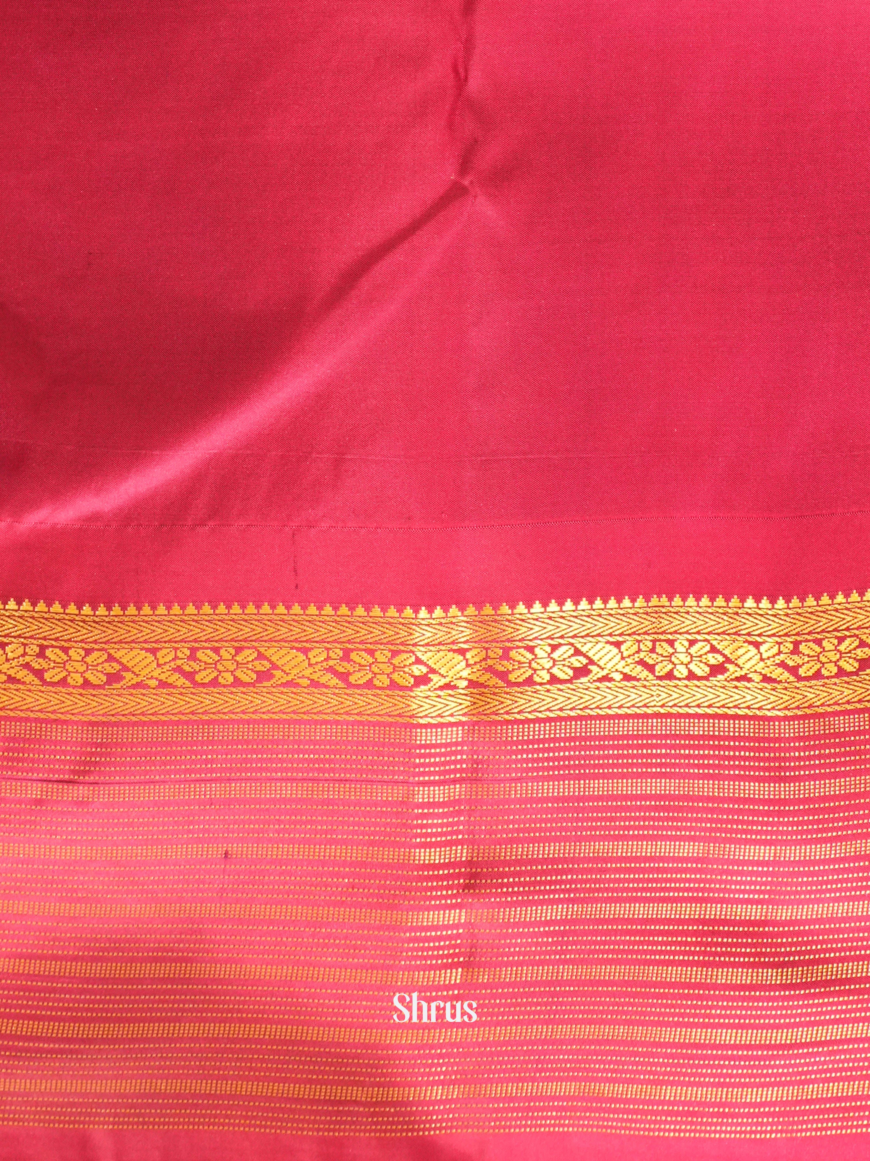 Blue & Maroon- Kanchipuram silk Saree