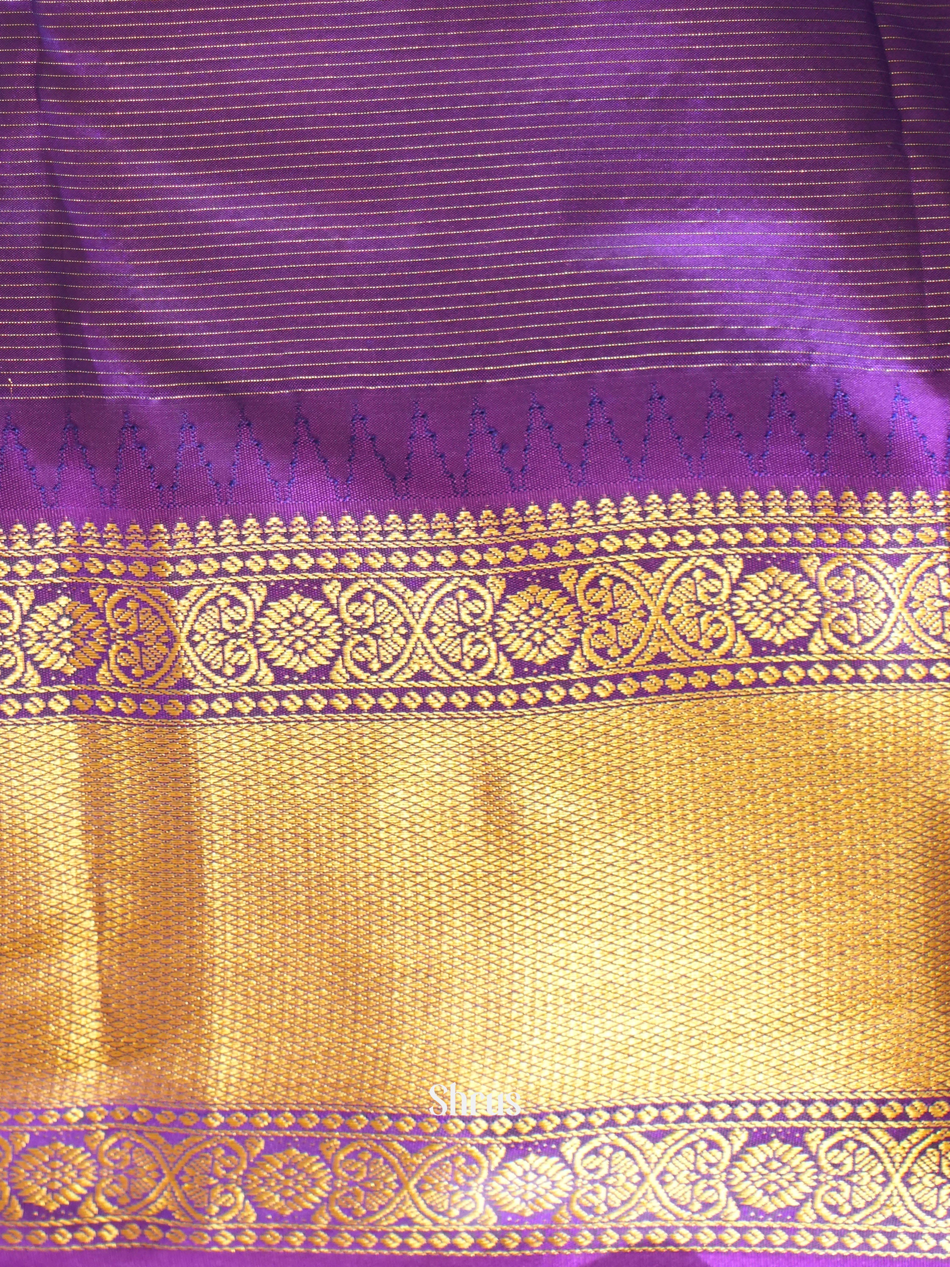 Teal & Purple - Kanchipuram silk Saree