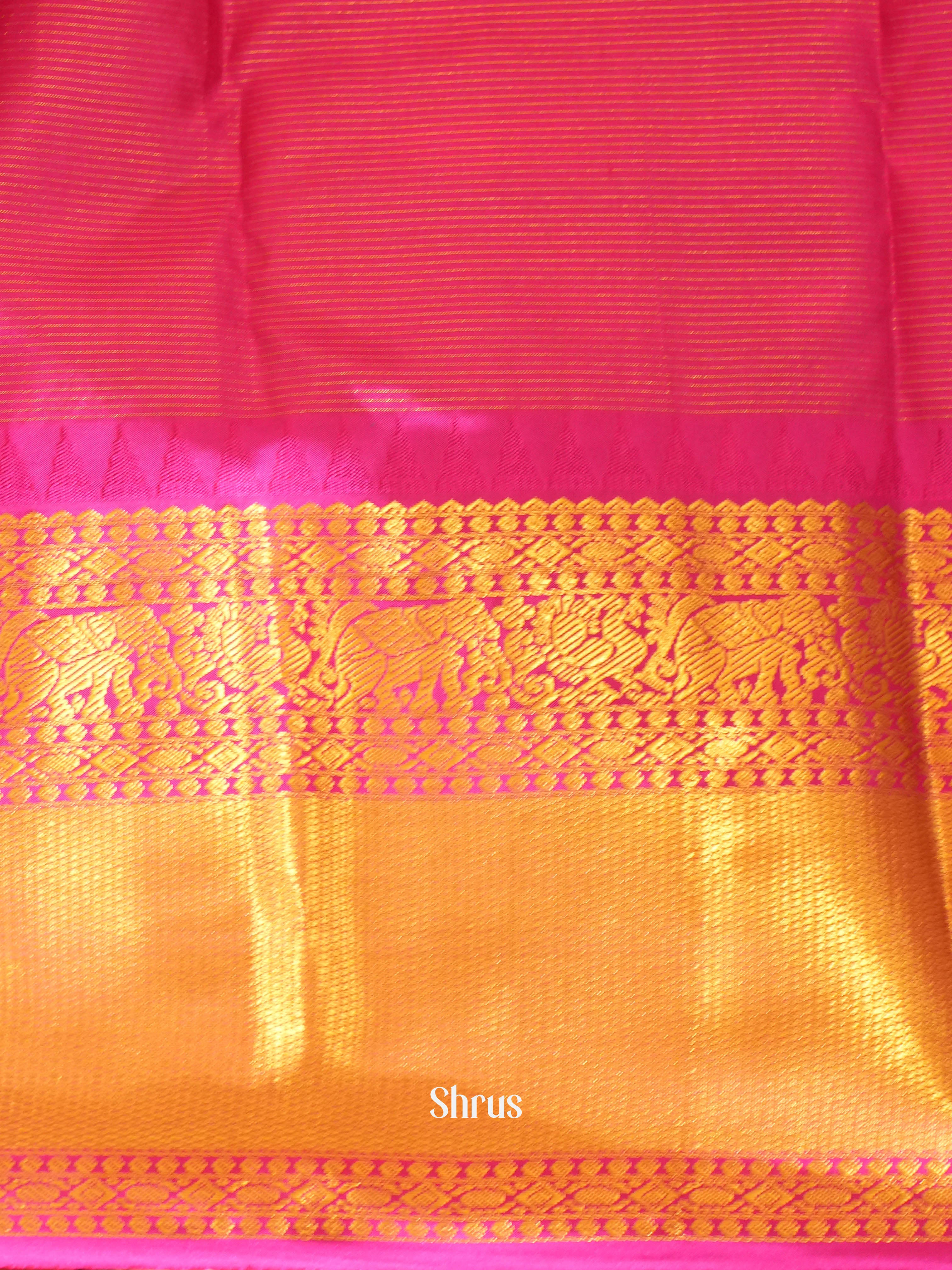 Yellow & Maroon - Kanchipuram silk Saree