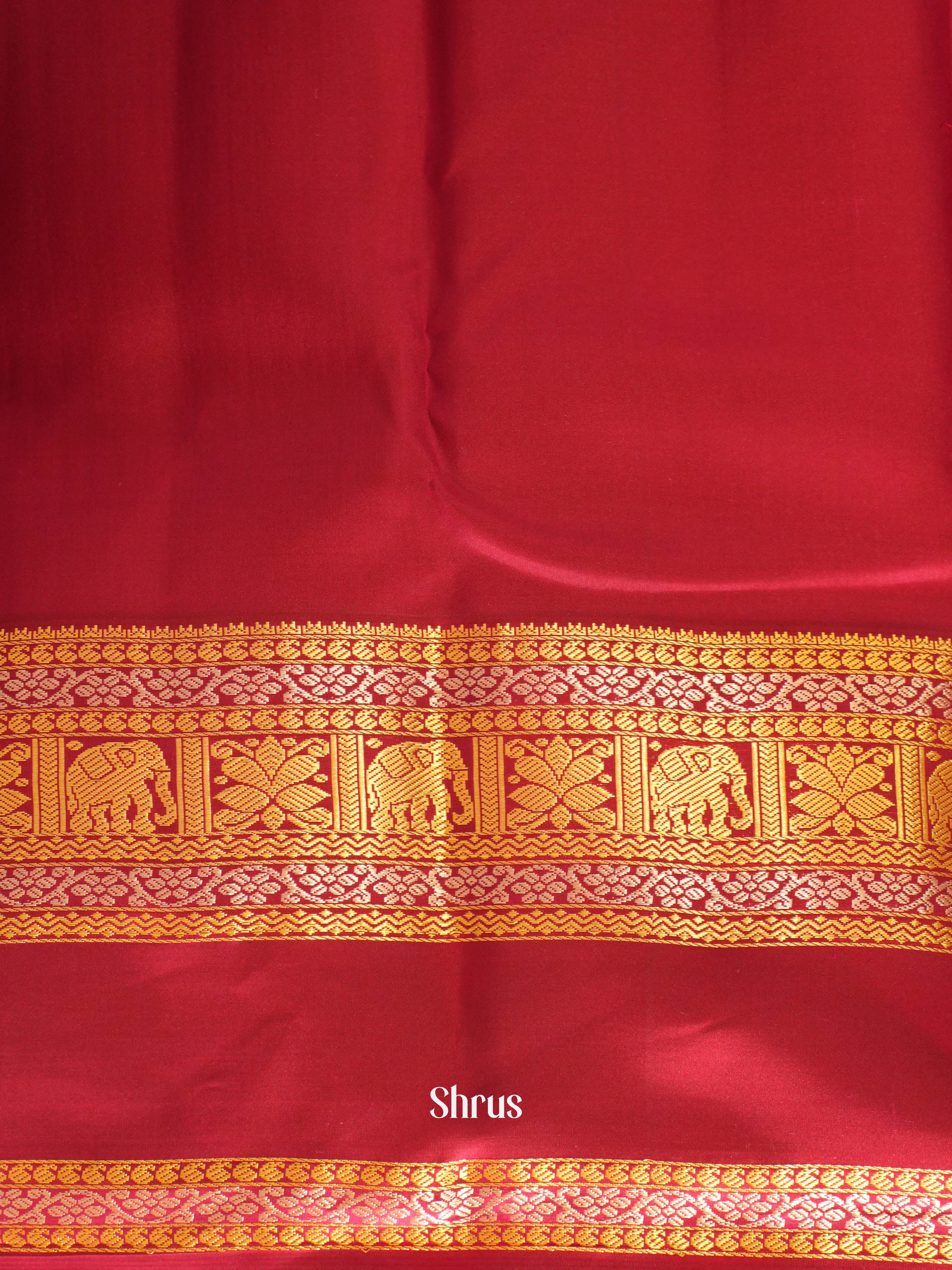 Green & Maroon - Kanchipuram silk Saree