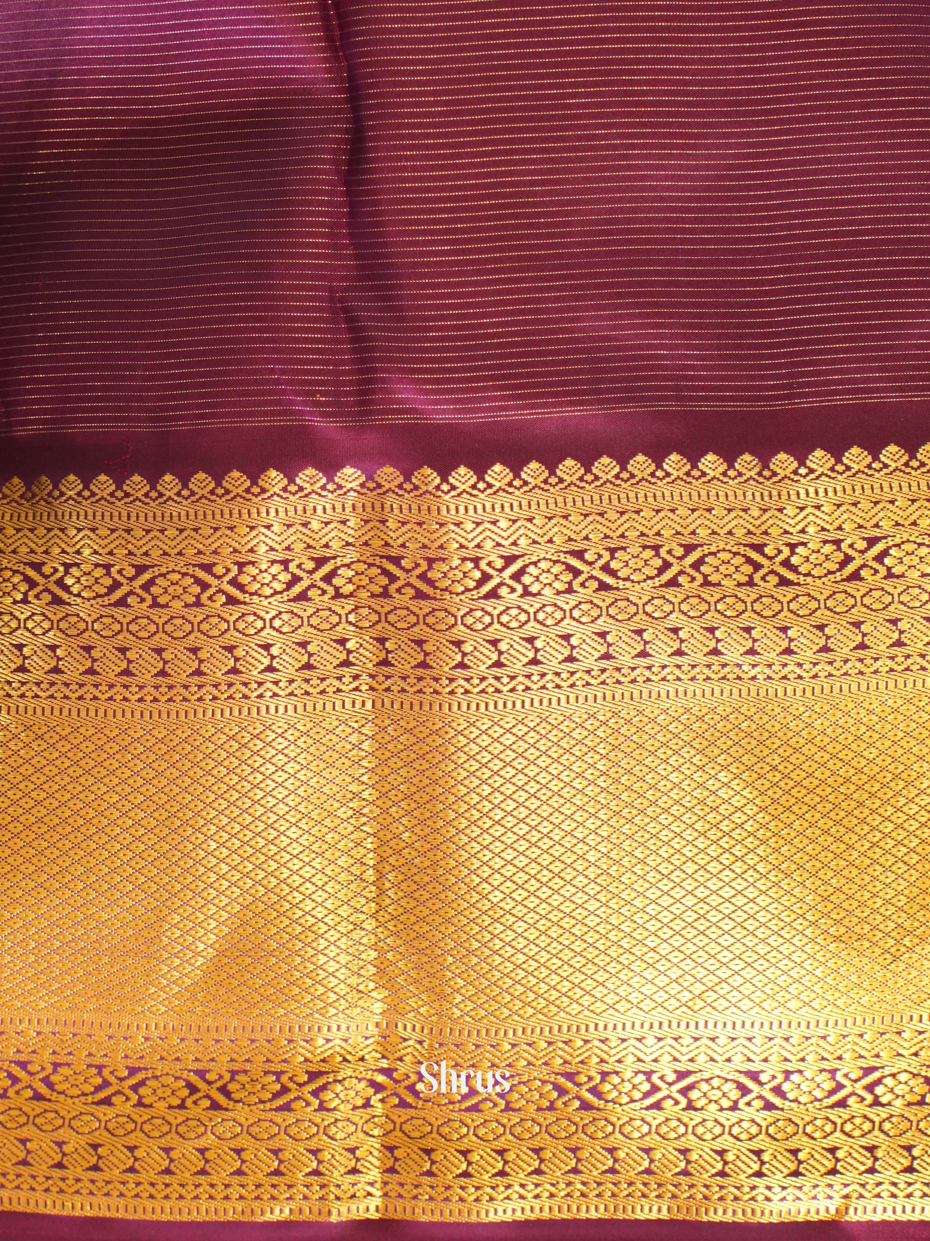 Pastel Green & Violet - Kanchipuram silk Saree