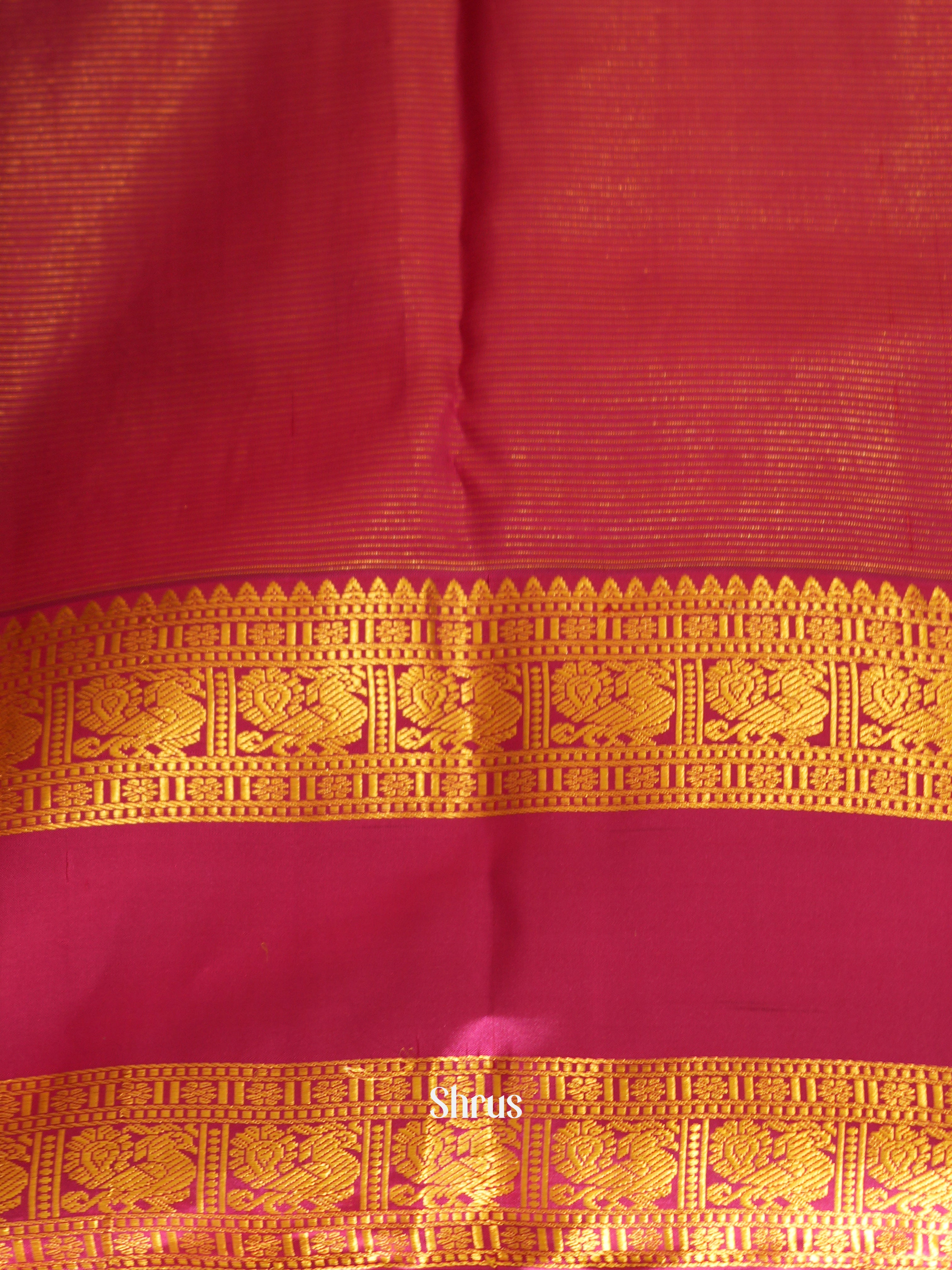 Green & maroon - Kanchipuram Silk Saree