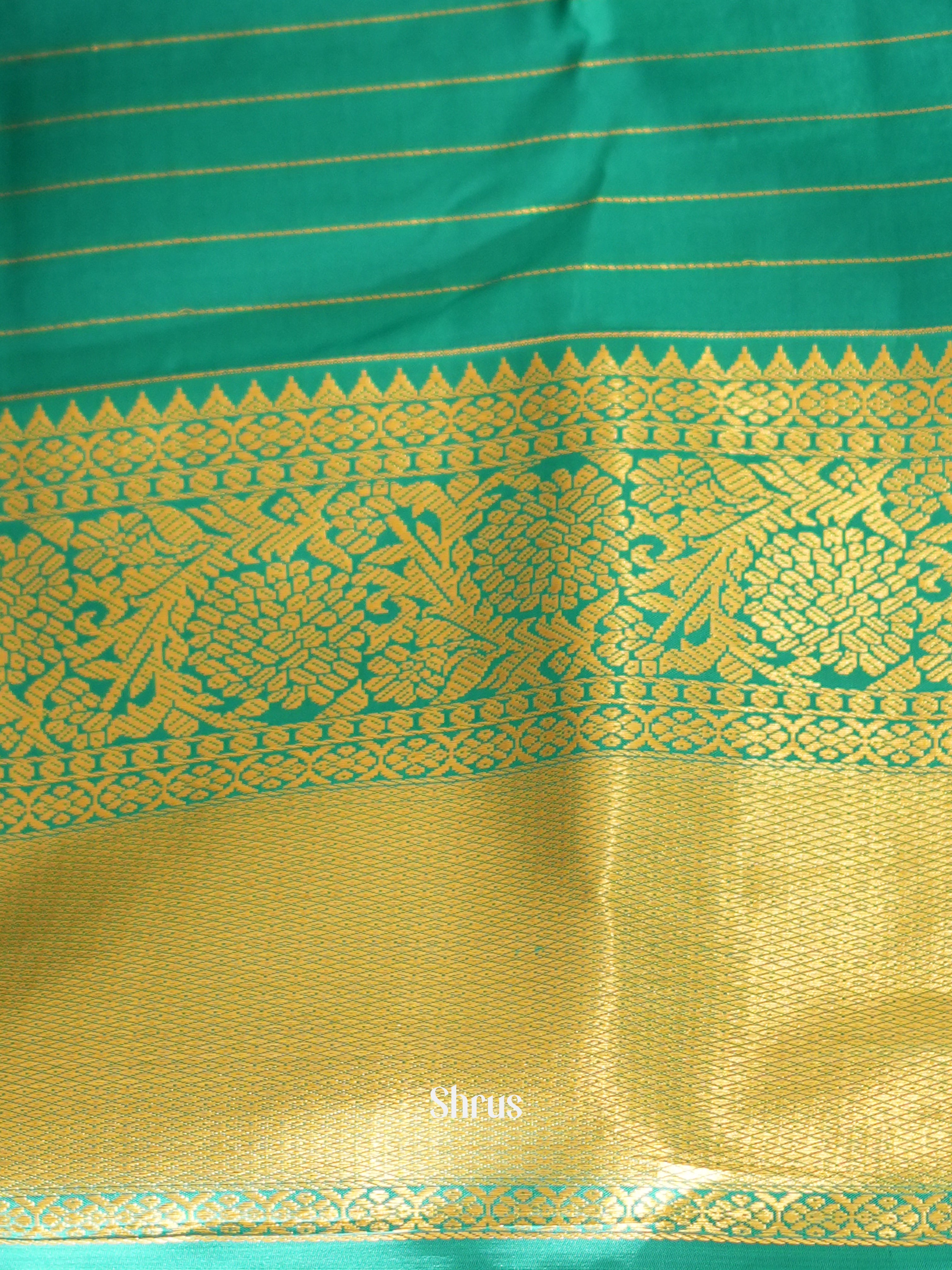 Violet & Green - Kanchipuram Silk Saree