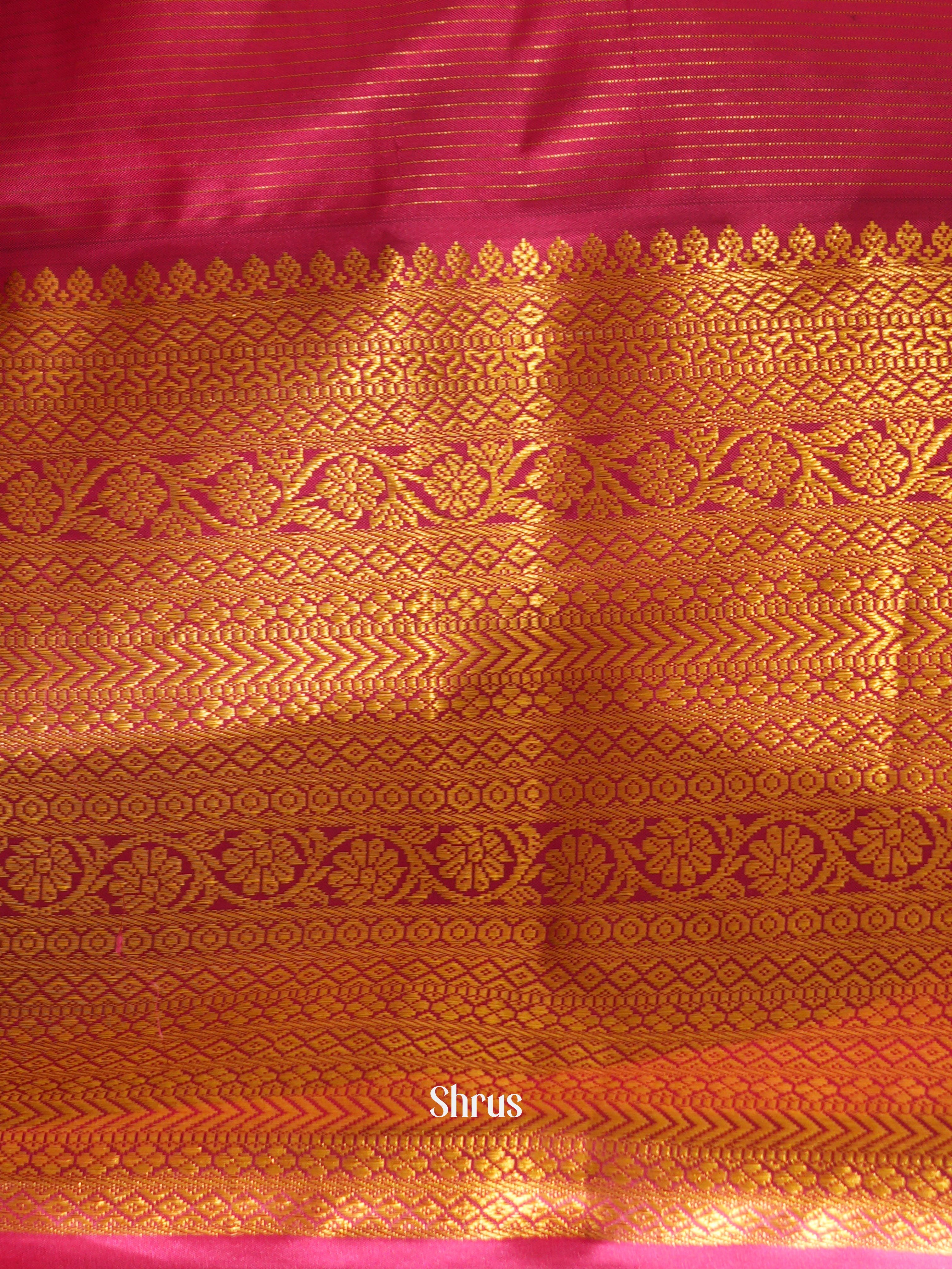 Blue & Maroon - Kanchipuram Silk Saree