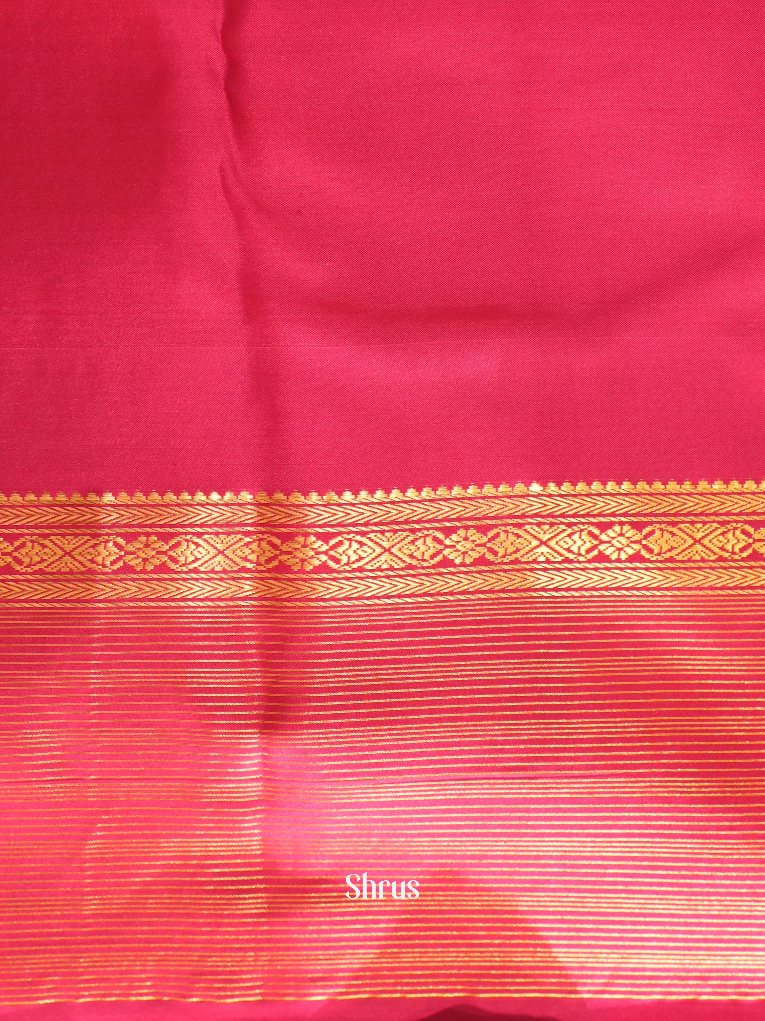 Blue & Maroon - Kanchipuram silk Saree