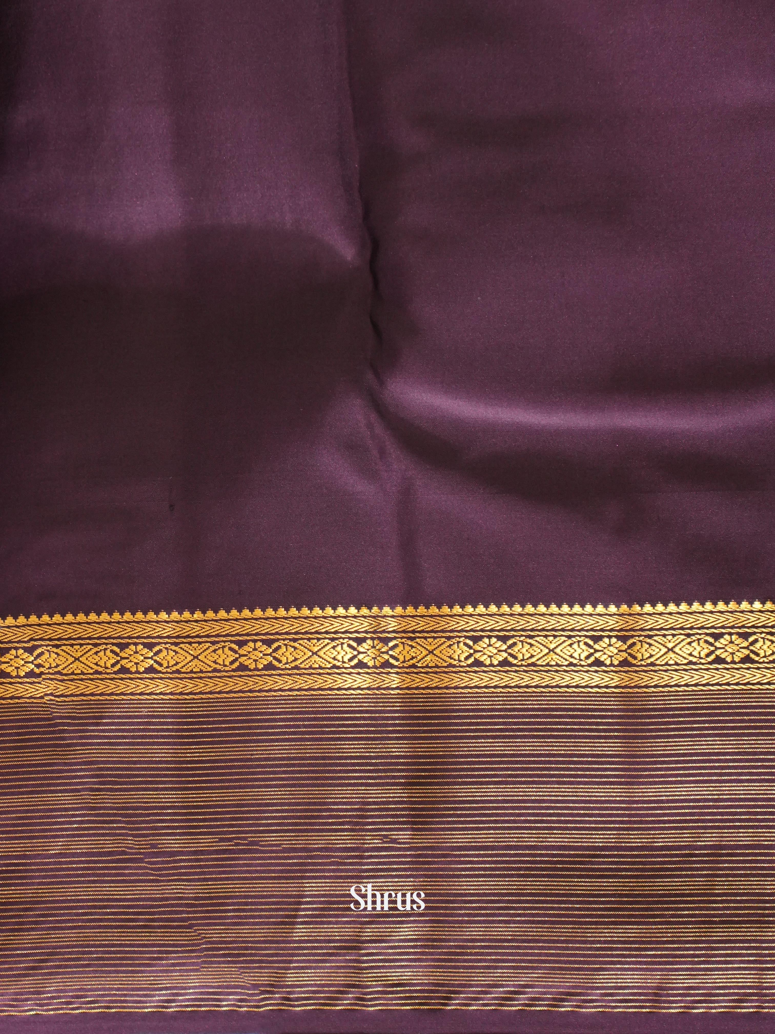 Pista Green & Dark Purple - Kanchipuram silk Saree