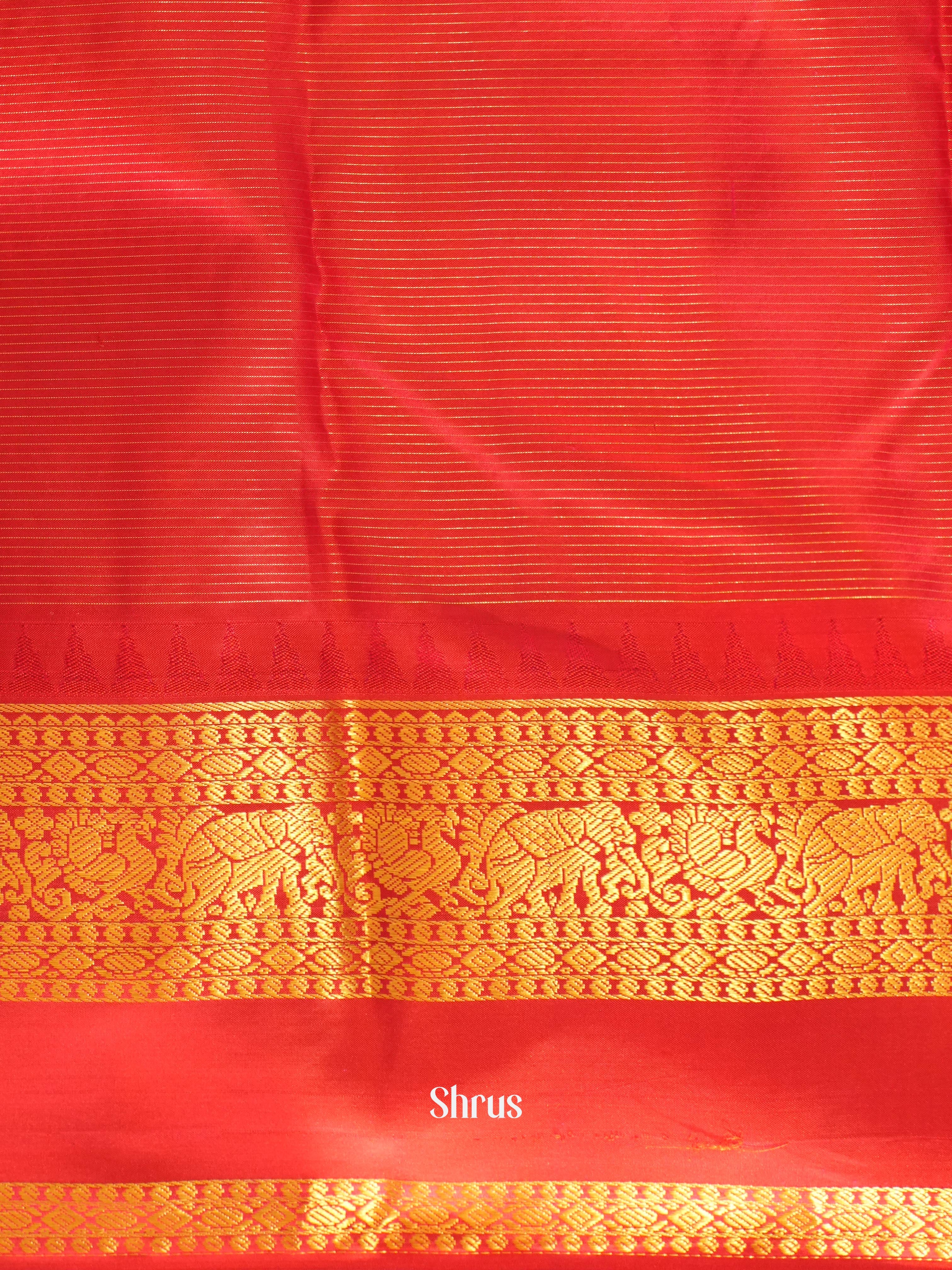 Green & Red - Kanchipuram silk Saree