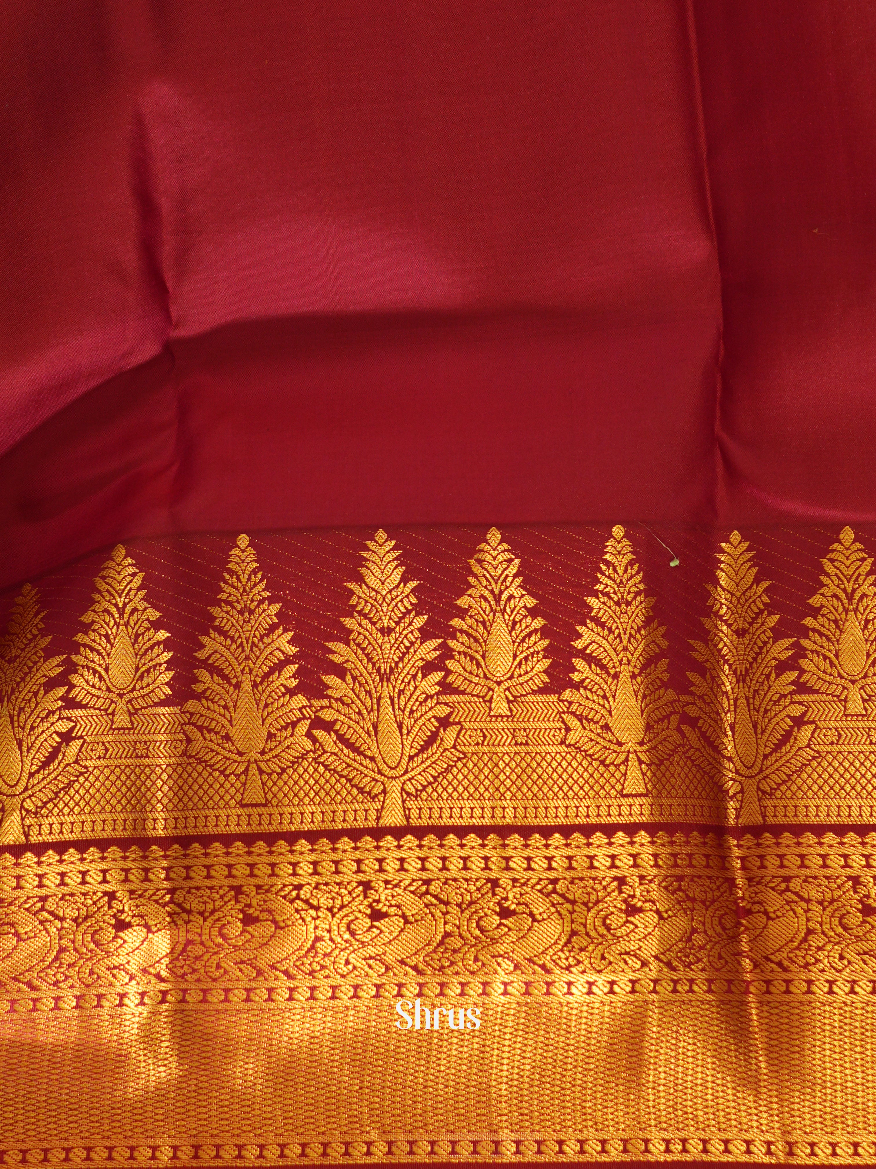 Green & Maroon - Kanchipuram Silk Saree