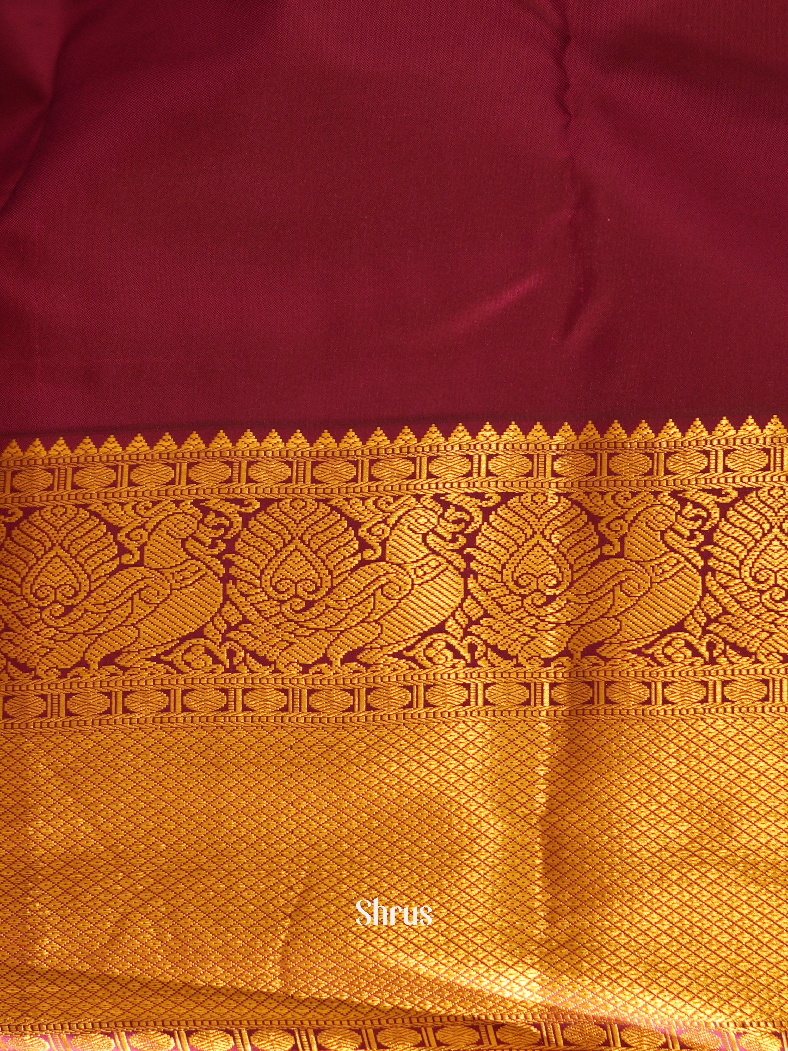 Green & Maroon - Kanchipuram Silk Saree