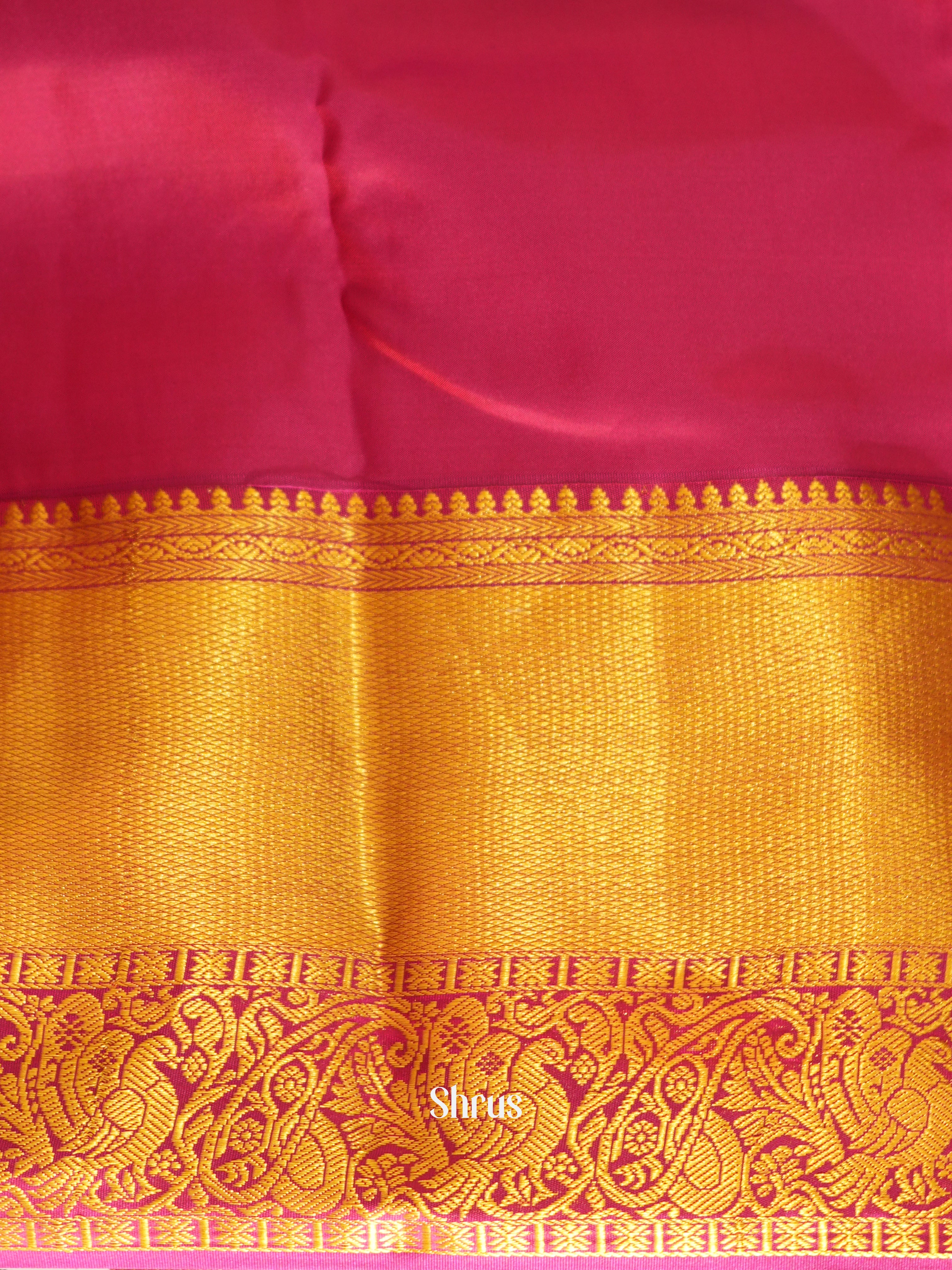 Blue & Maroon - Kanchipuram Silk Saree