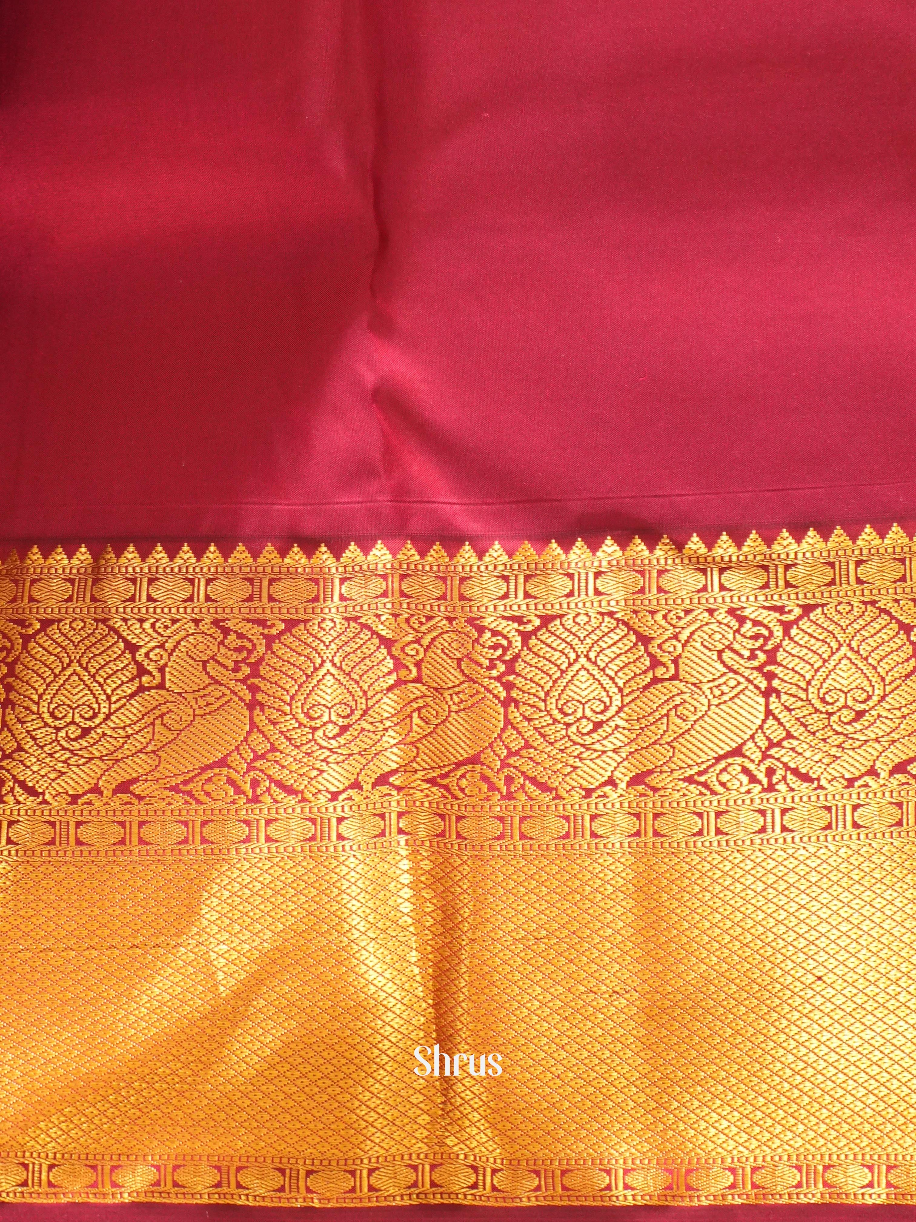 Green & Maroon - Kanchipuram silk Saree