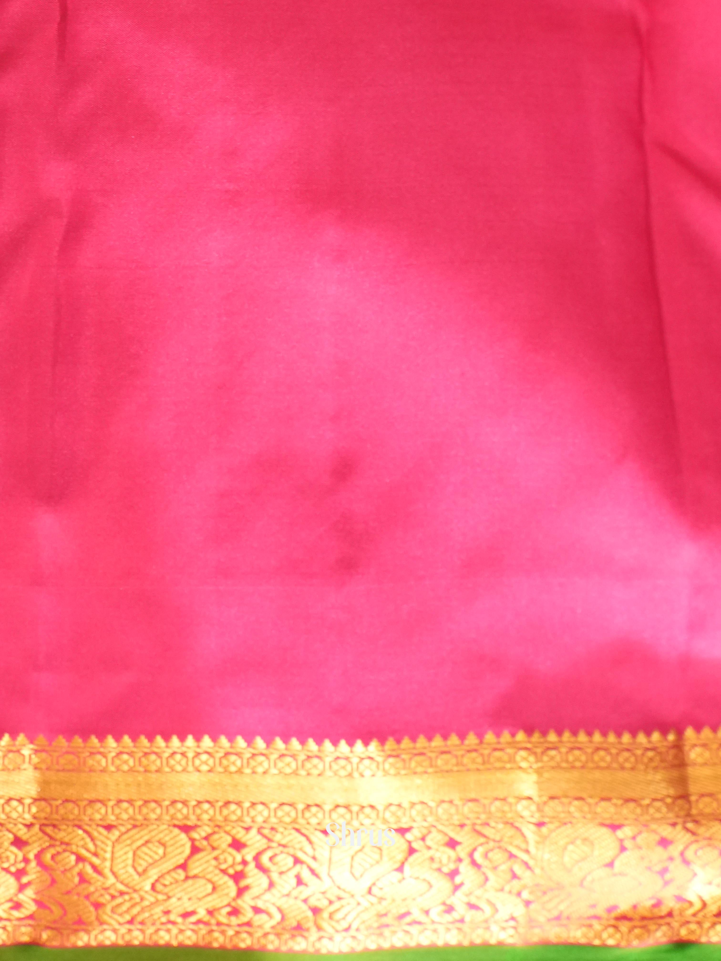 Teal & Maroon- Kanchipuram silk Saree