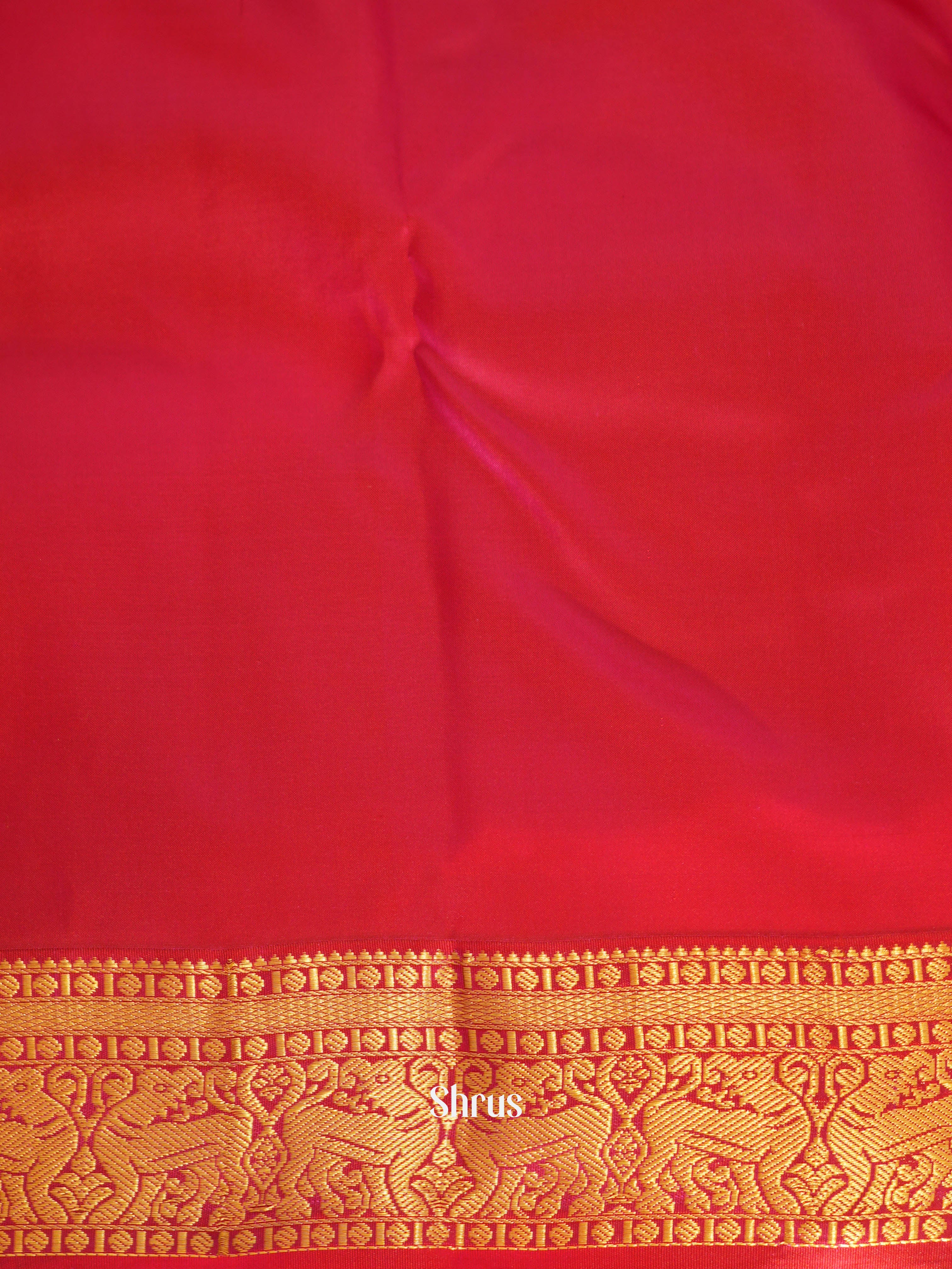 Yellow & Maroon- Kanchipuram Silk Saree