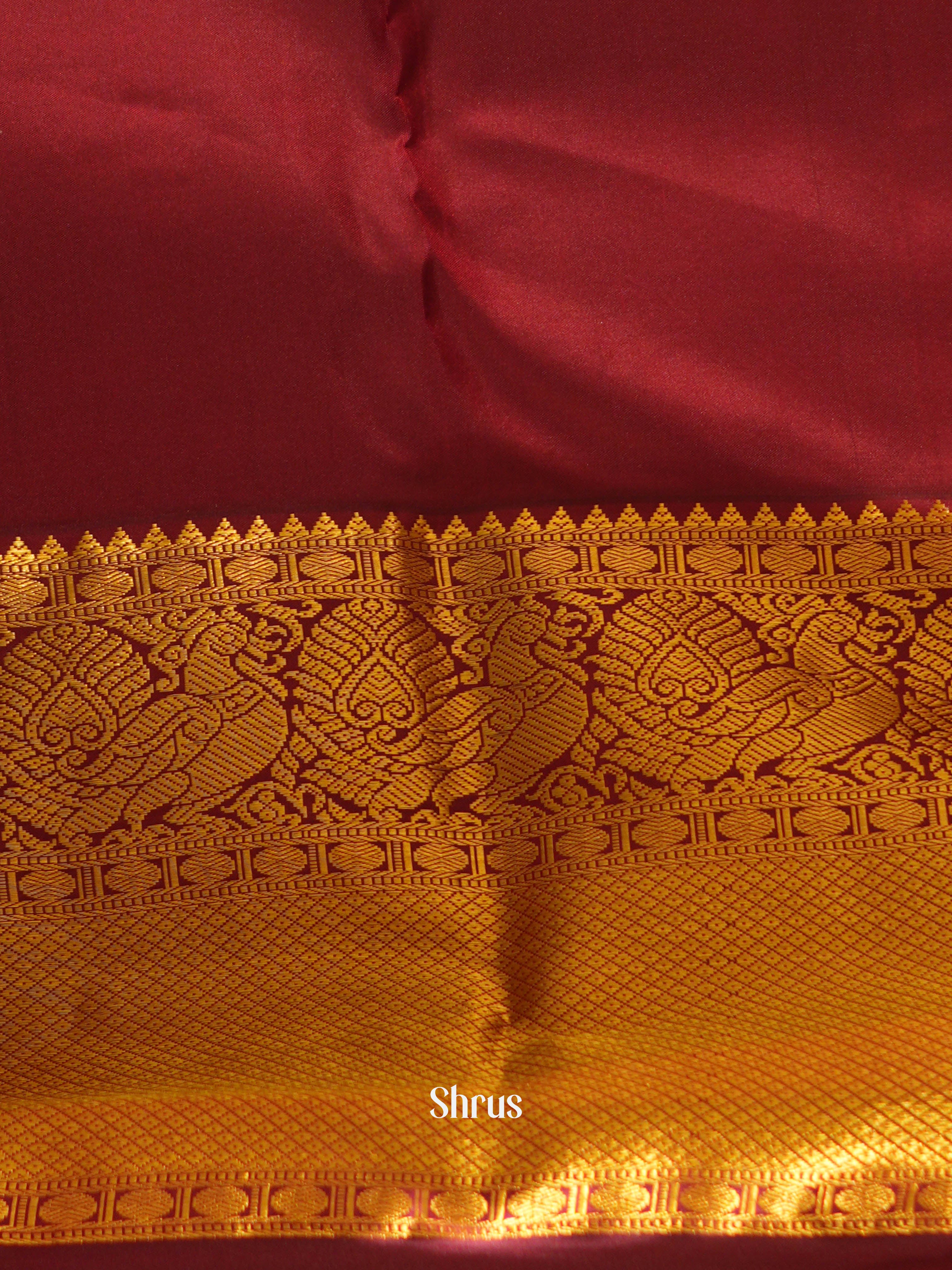 Green & Maroon - Kanchipuram Silk Saree