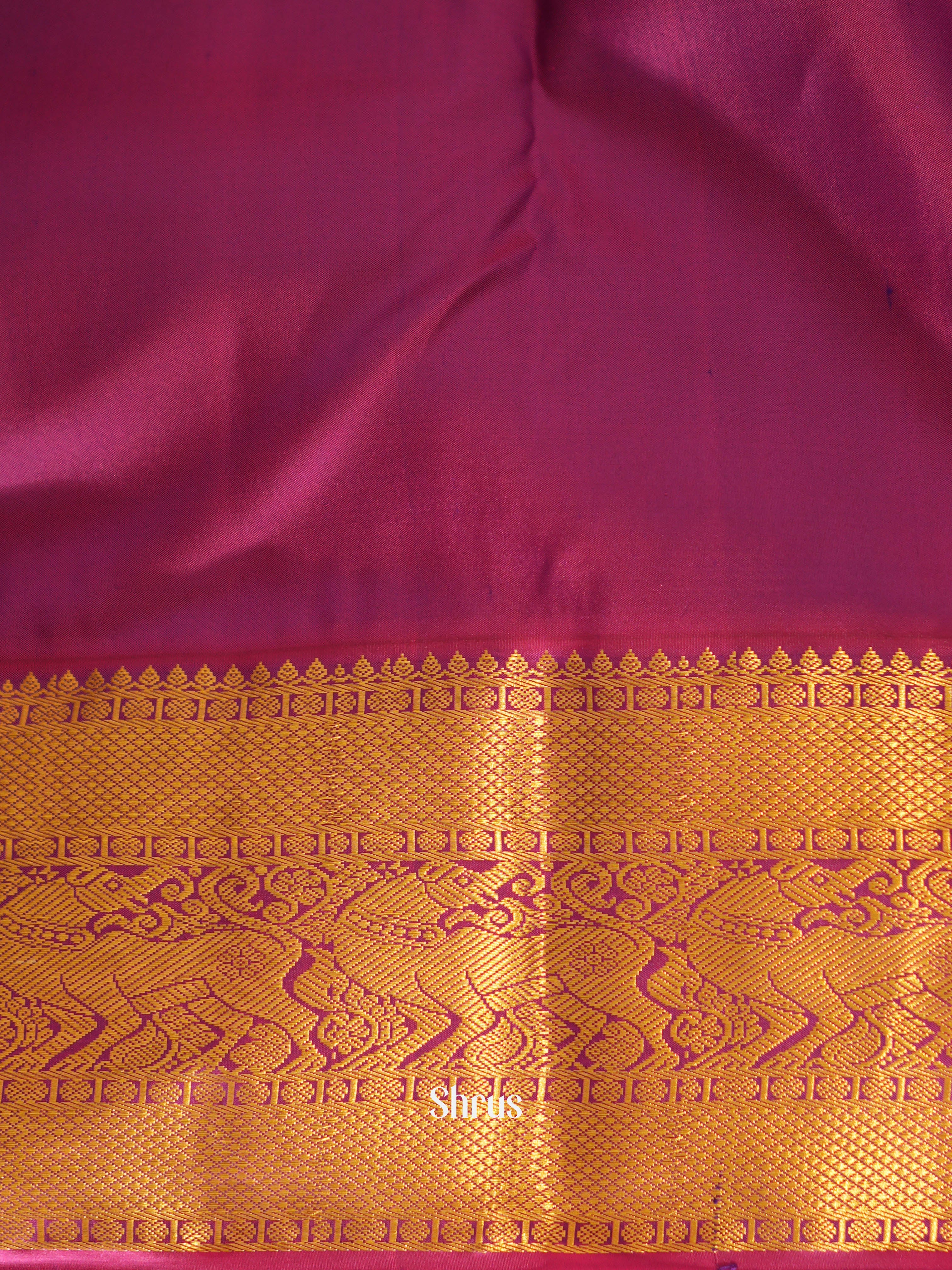 Teal & Majenta - Kanchipuram Silk Saree