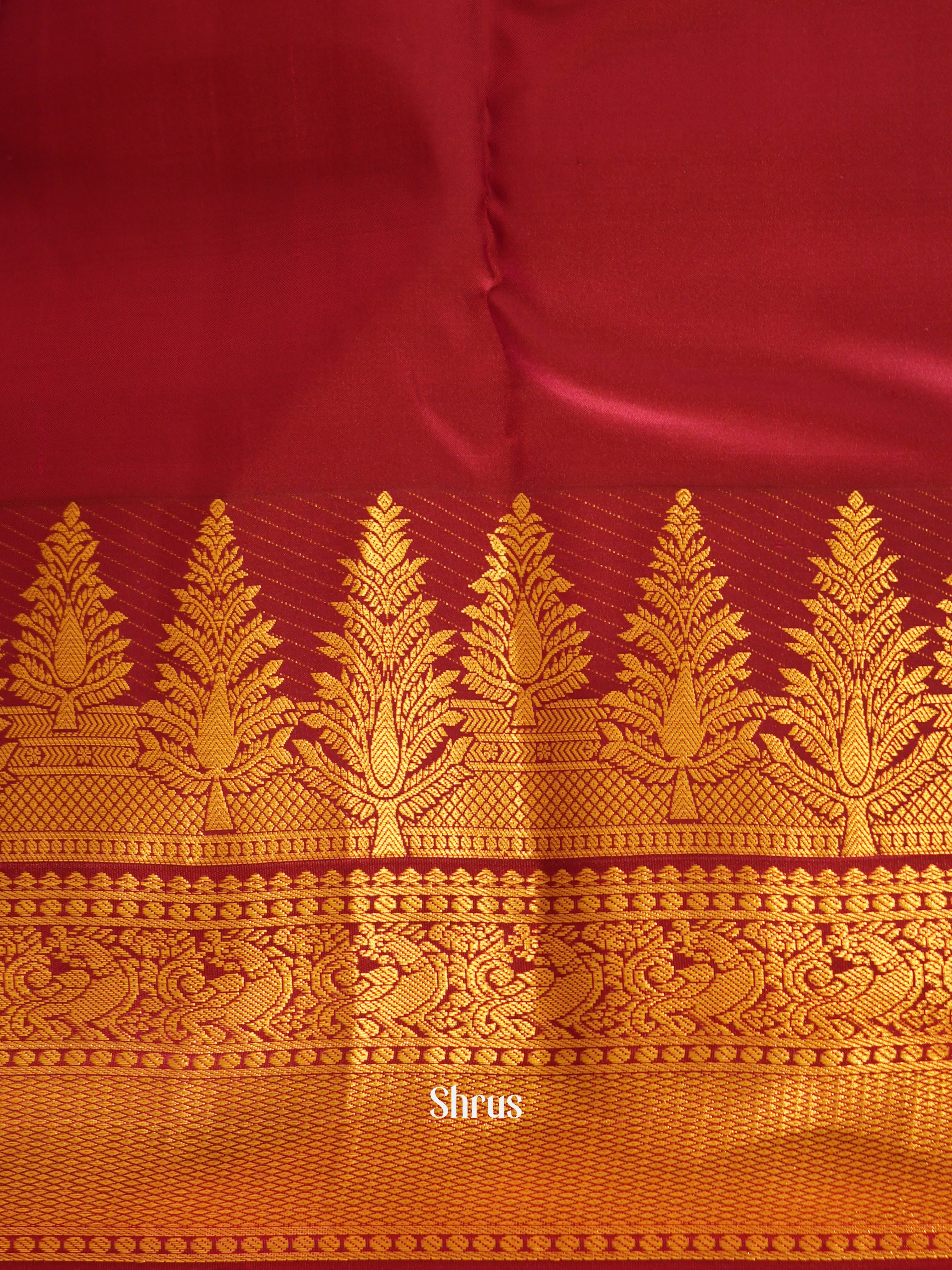 Yellow & Maroon- Kanchipuram Silk Saree