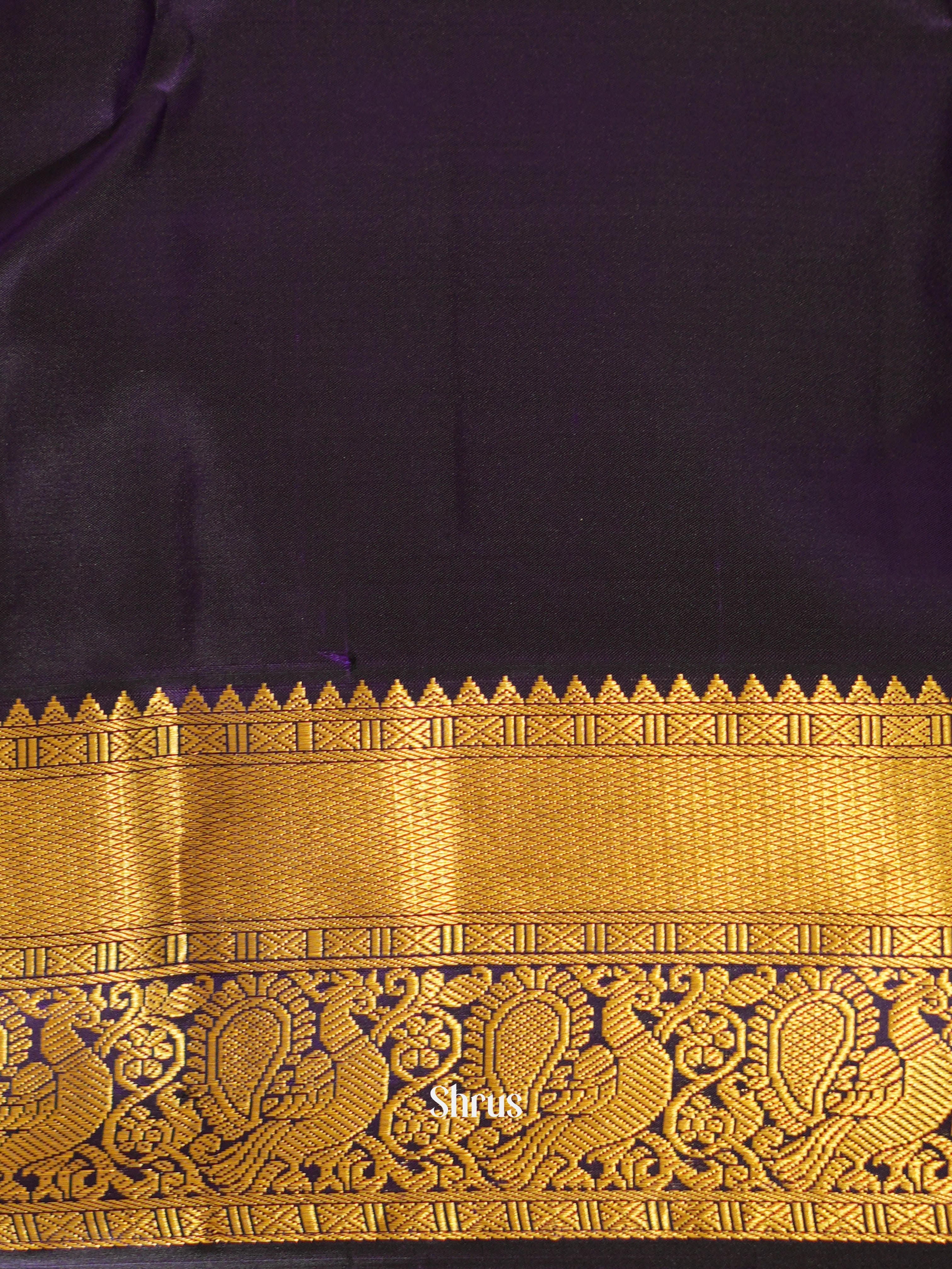 Yellow & Violet - Kanchipuram Silk Saree