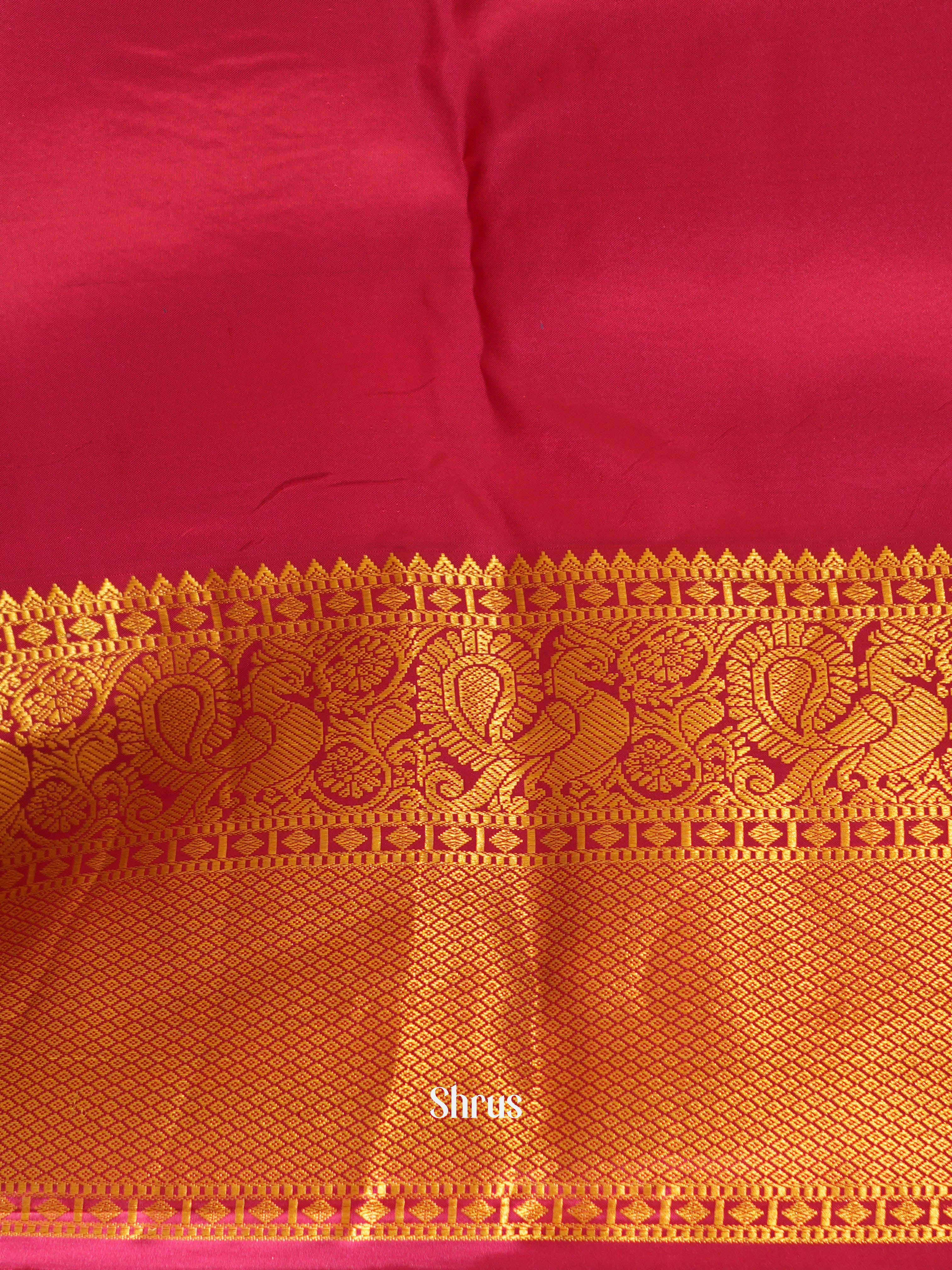 Yellow & Maroon - Kanchipuram Silk Saree