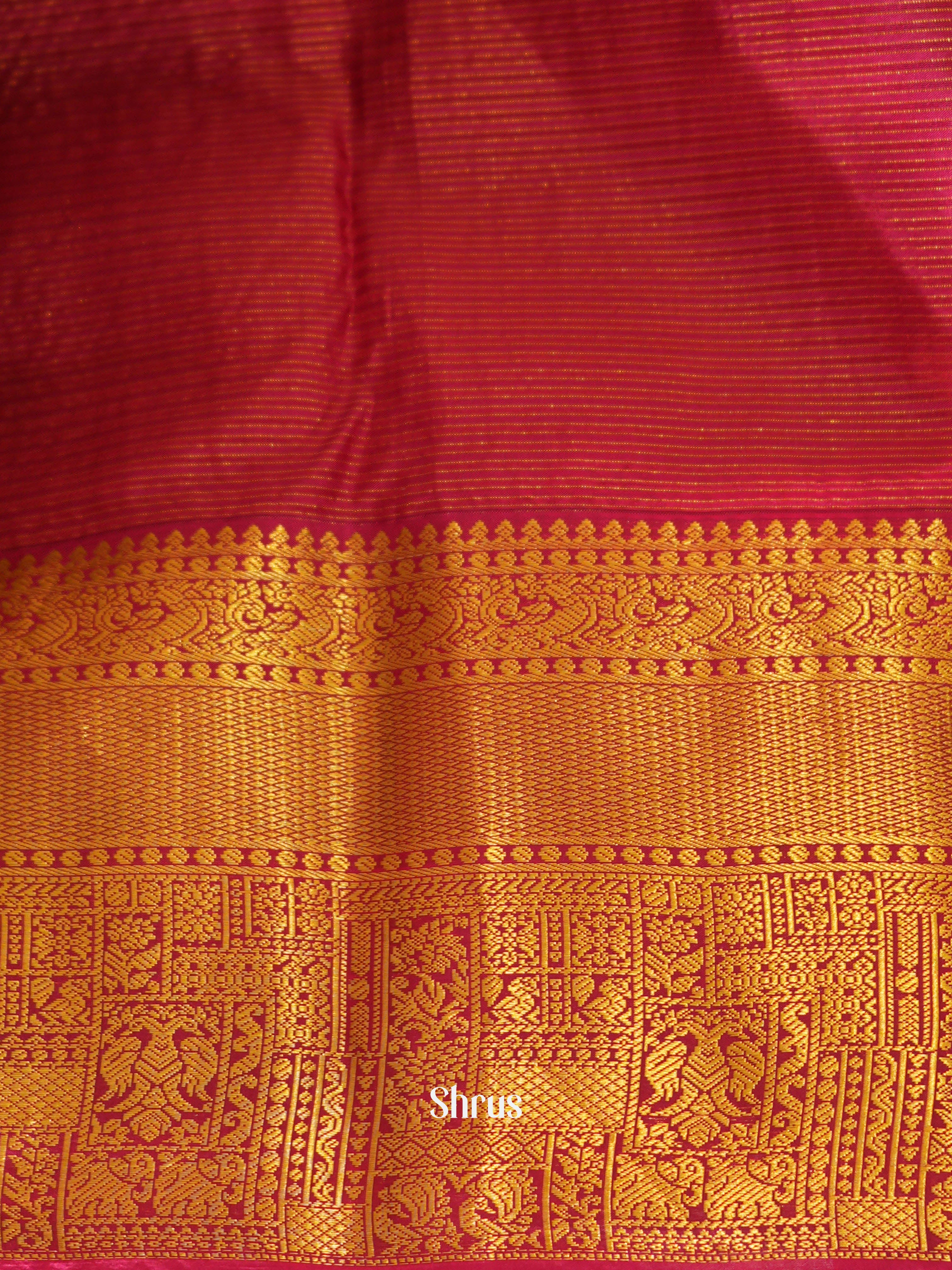 Green & Maroon- Kanchipuram Silk Saree