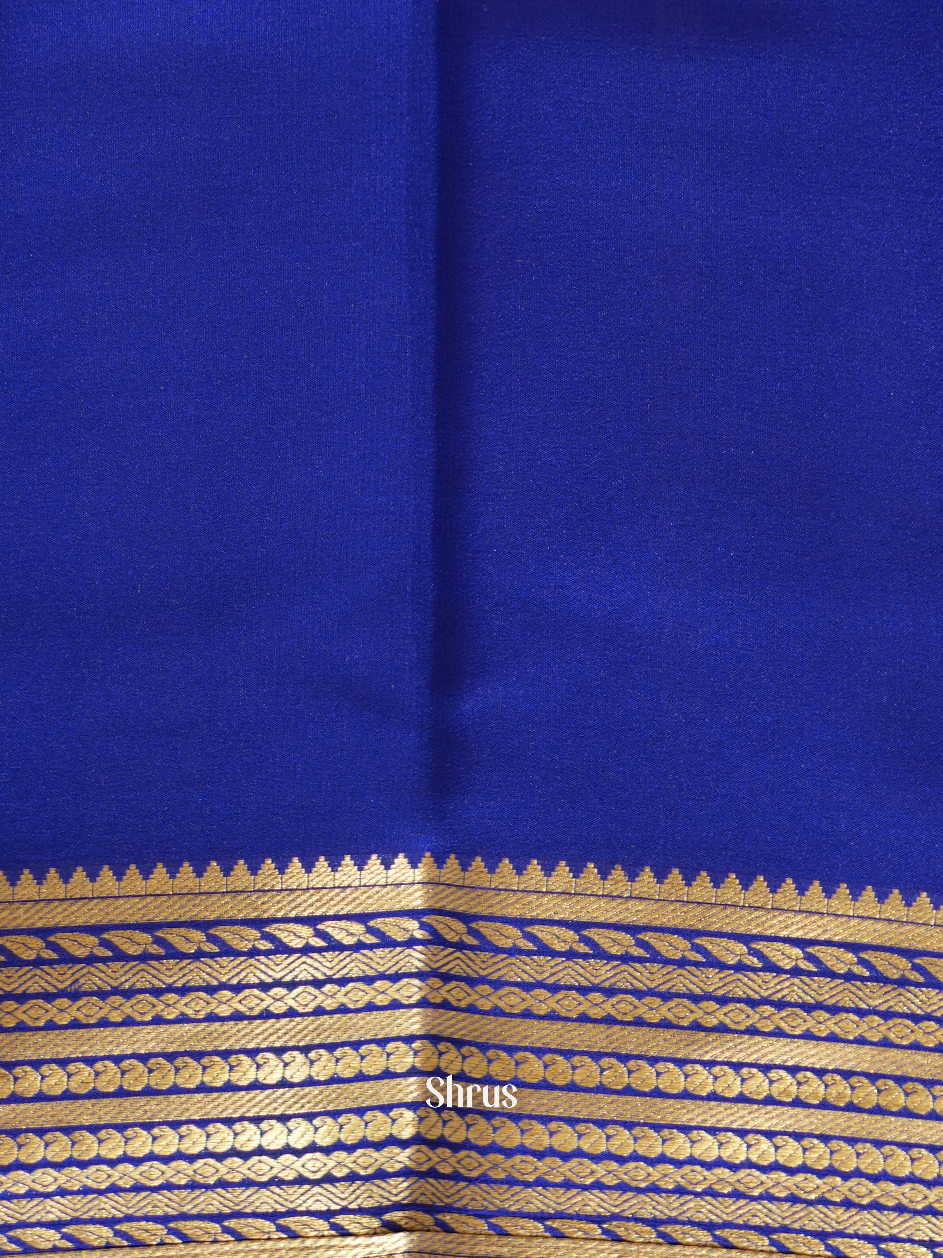 Teal & Blue  - Mysore Silk Saree