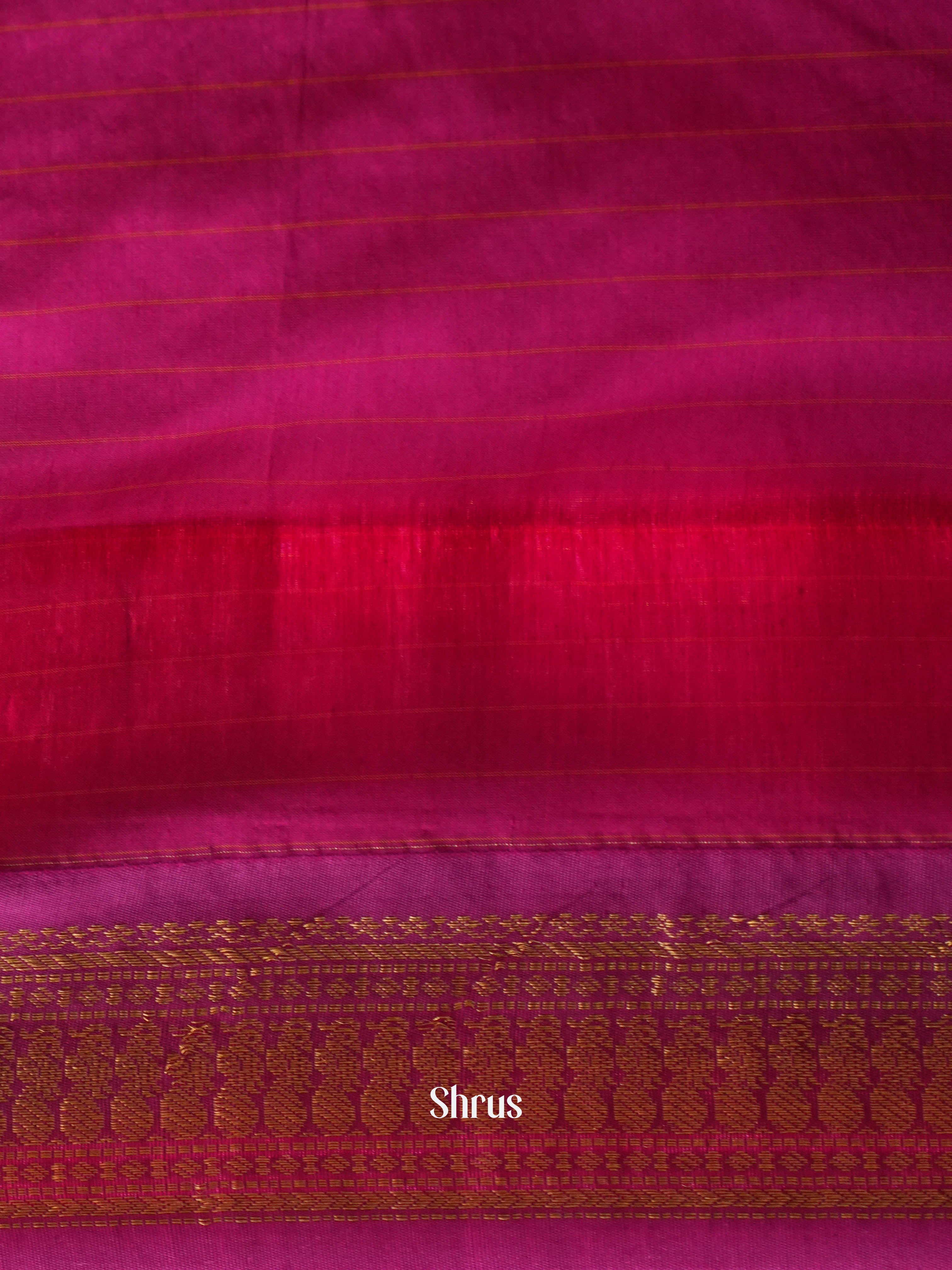 Grey & Pink - Kalyani Cotton Saree