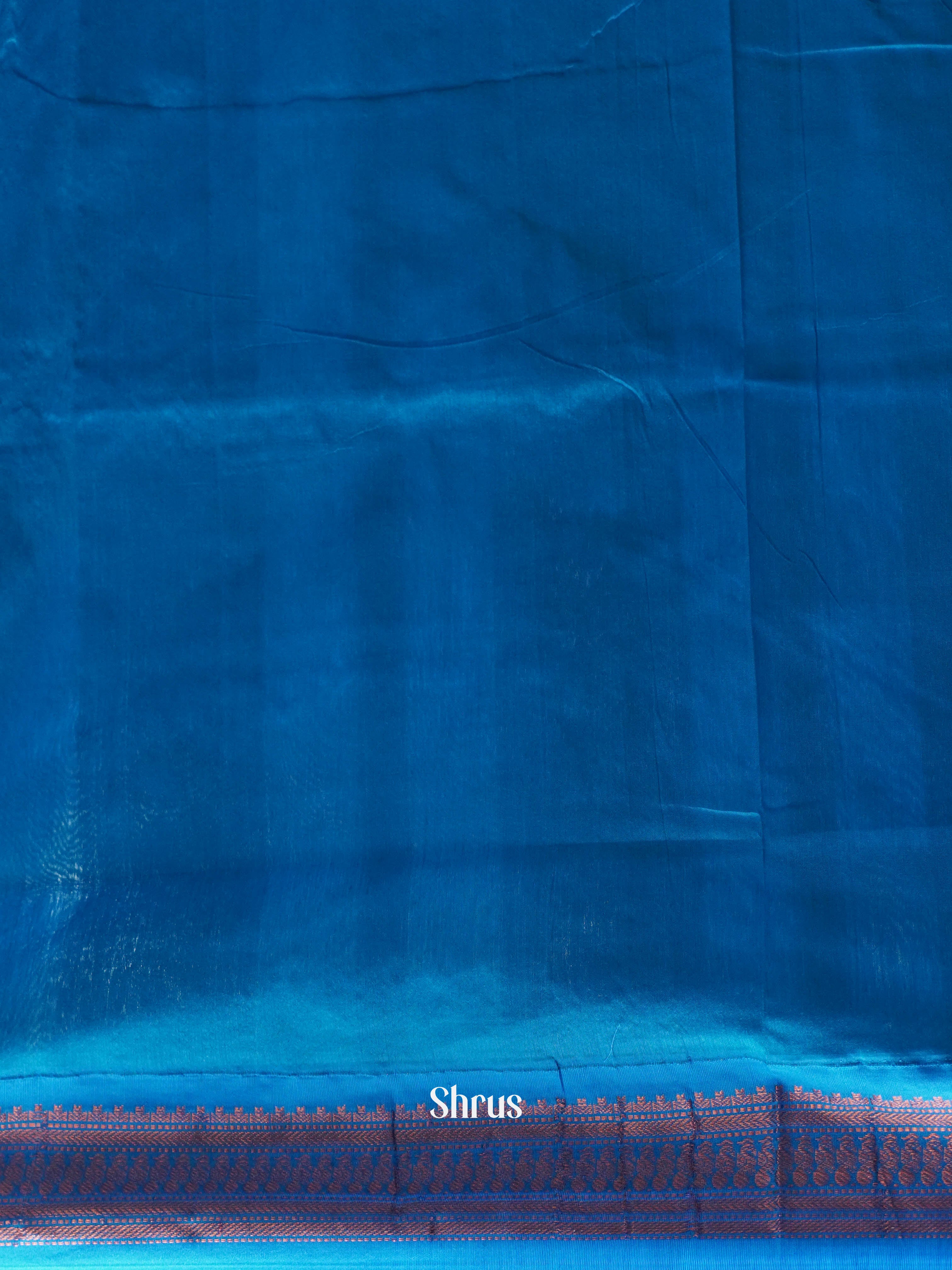 Sandal & Blue - Kalyani Cotton Saree